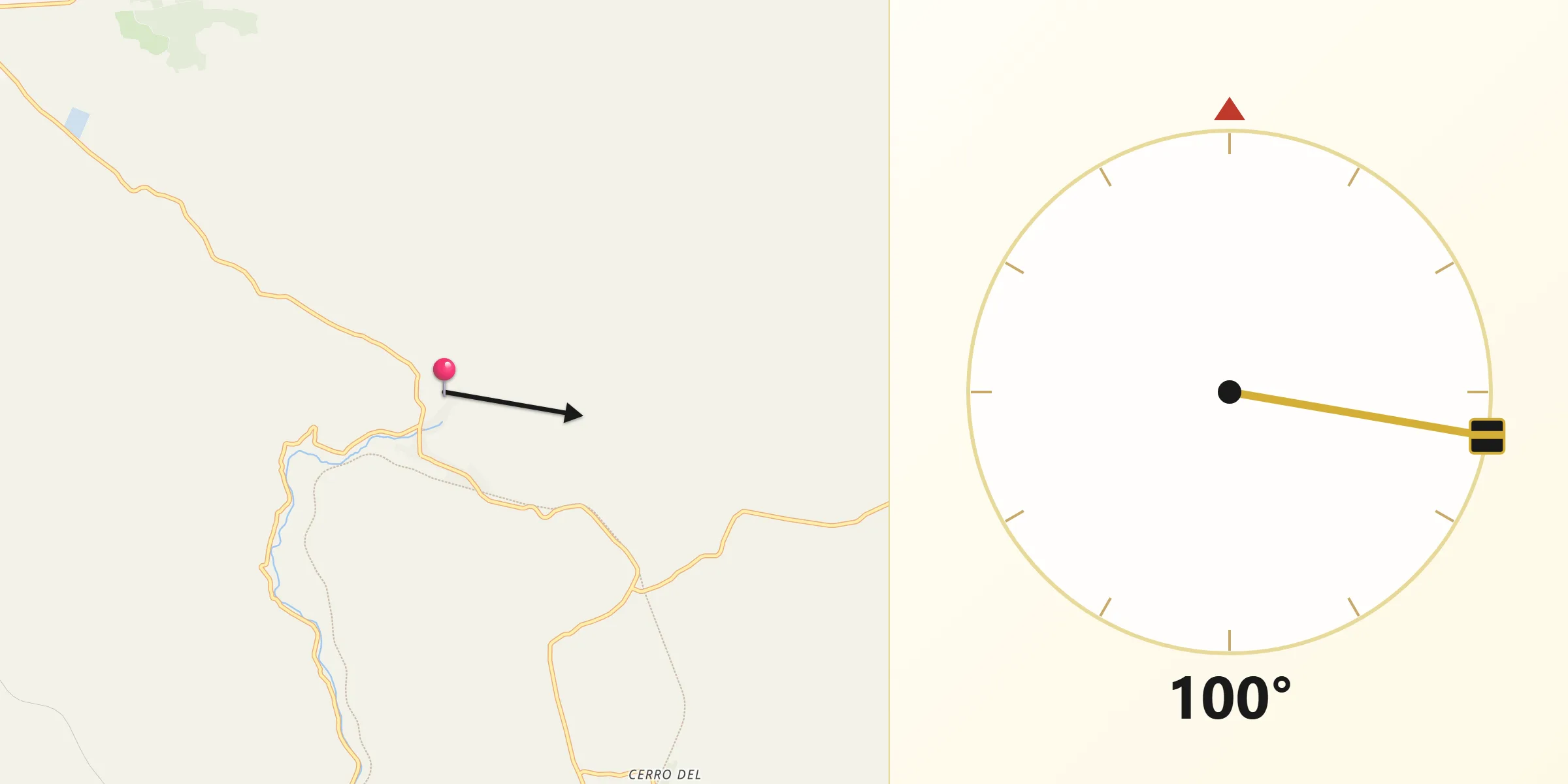 Dirección de la Qibla desde San Nicolás del Puerto