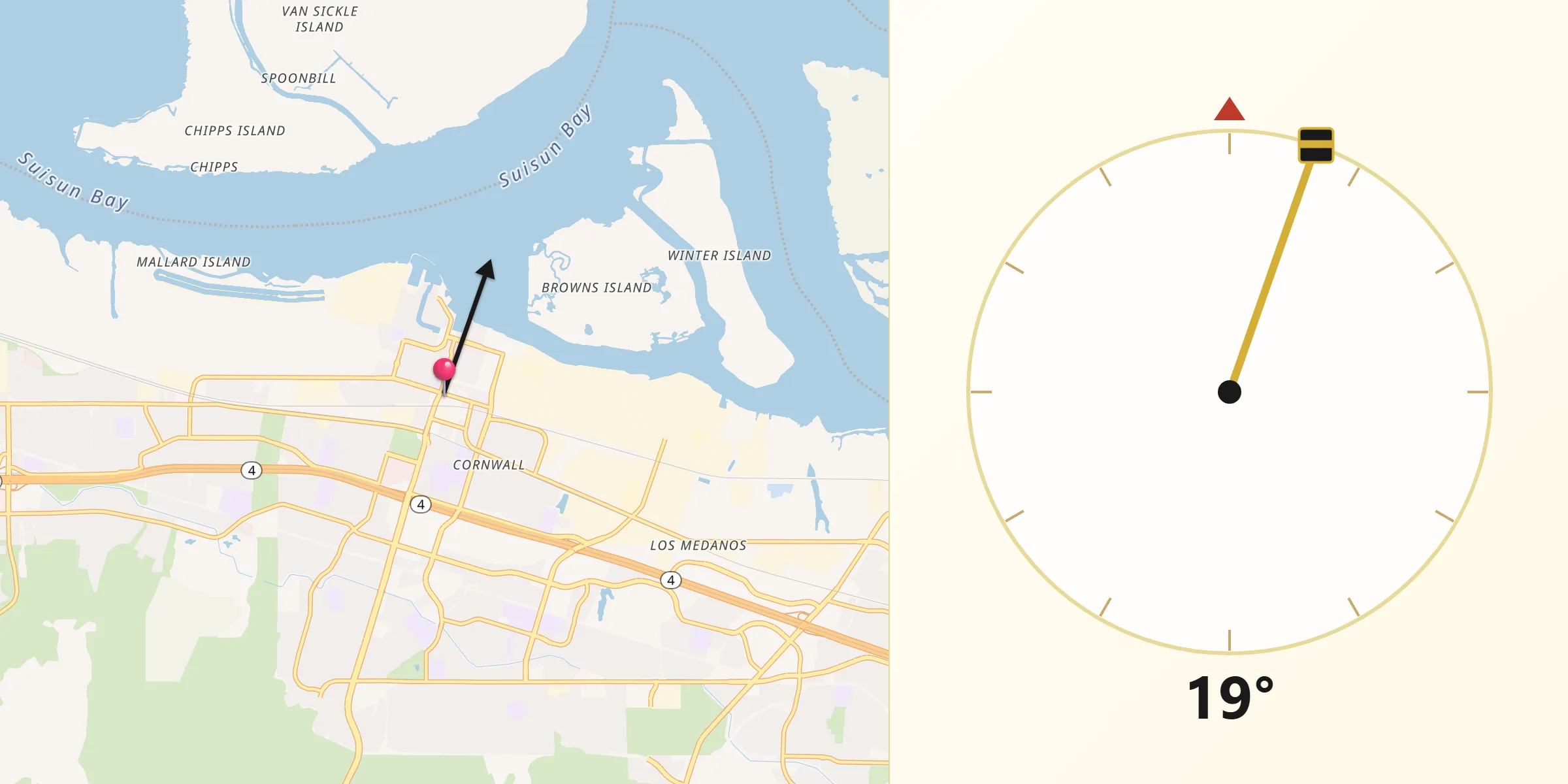 Qibla Direction from Pittsburg