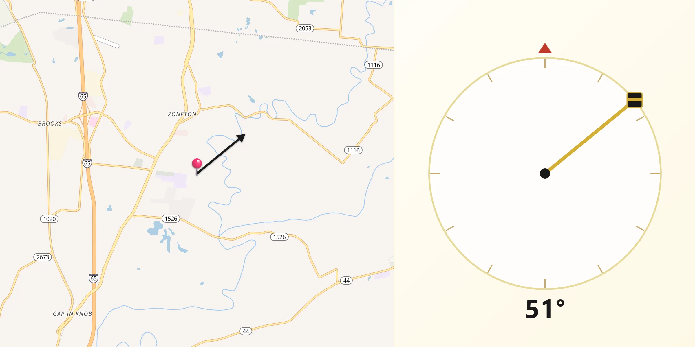 Qibla Direction from Hebron Estates
