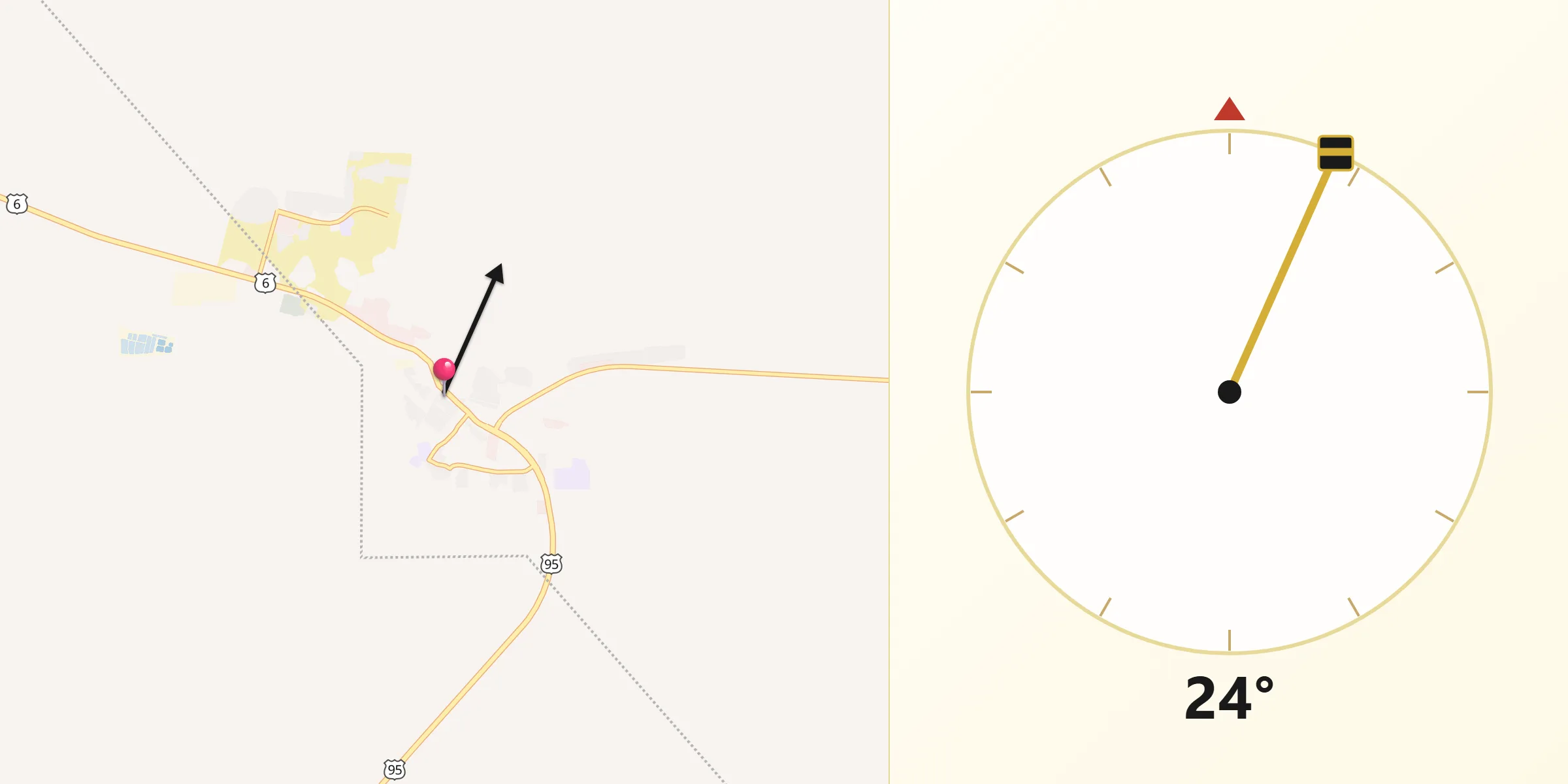 Qibla Direction from Tonopah