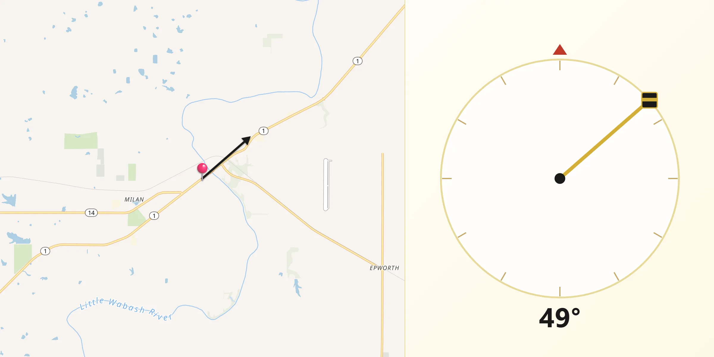 Qibla Direction from Carmi