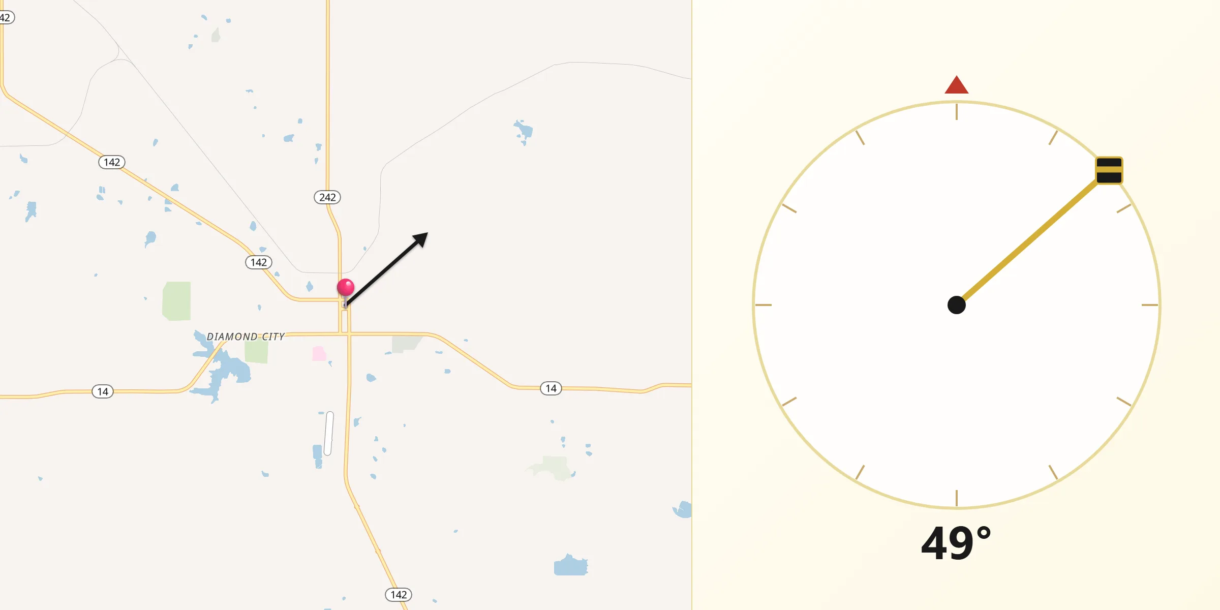 Qibla Direction from McLeansboro