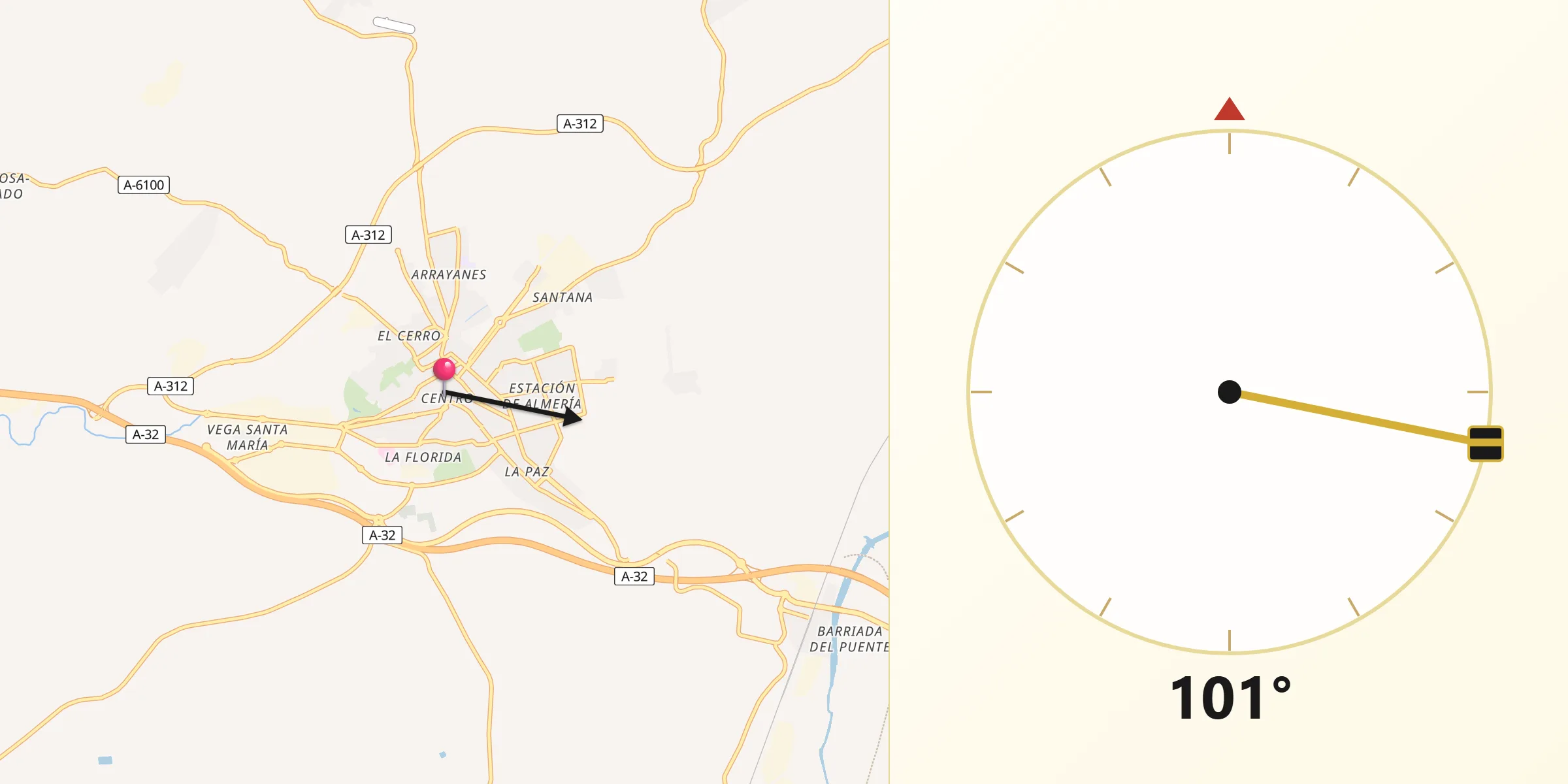 Напрямок Кібли з Linares
