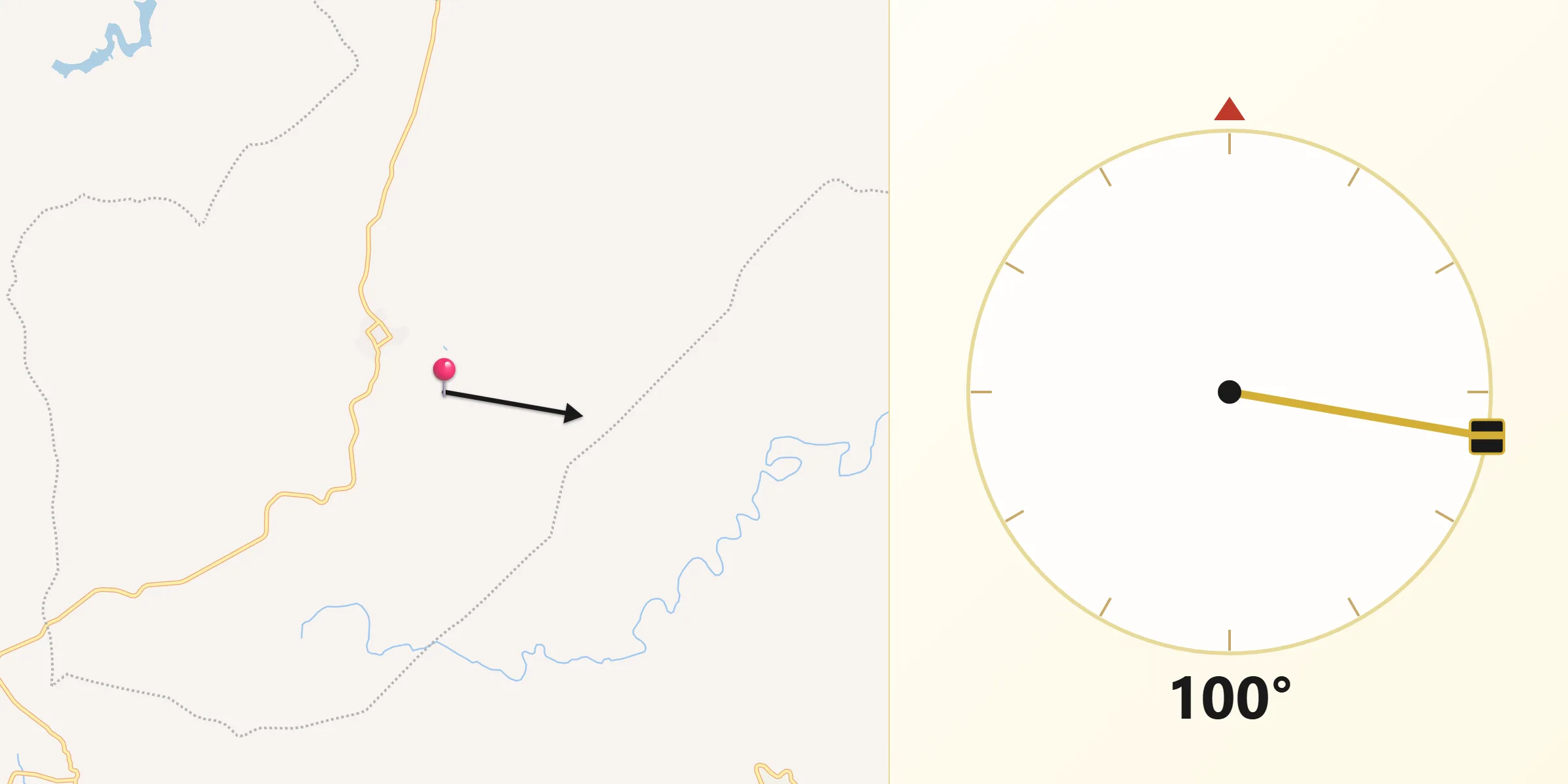 Dirección de la Qibla desde Malcocinado