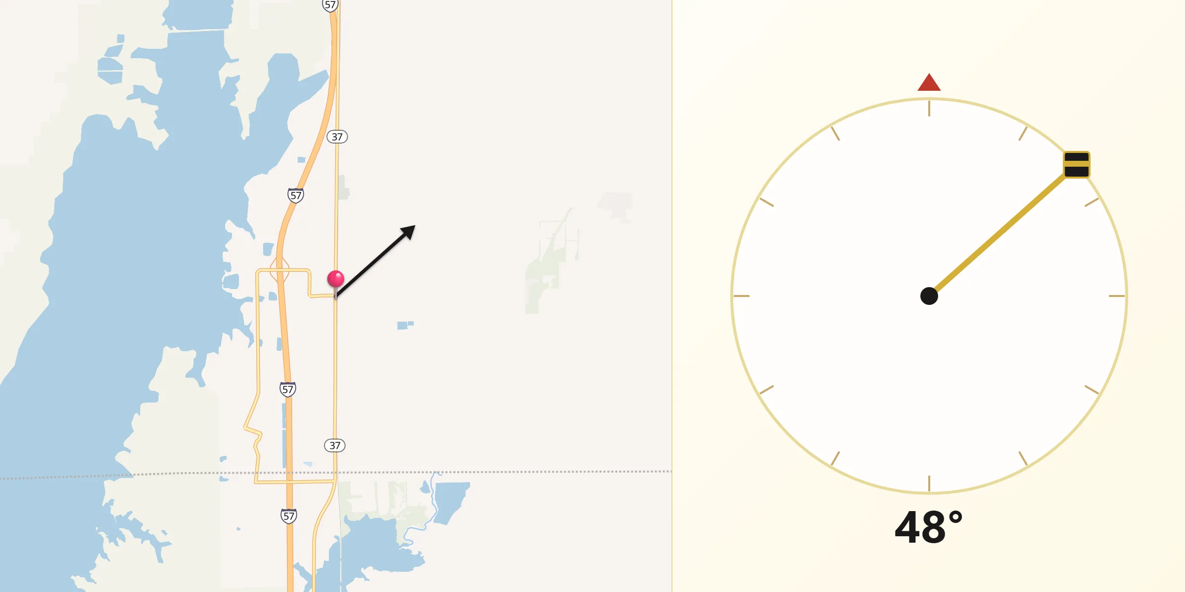 Qibla Direction from Ina