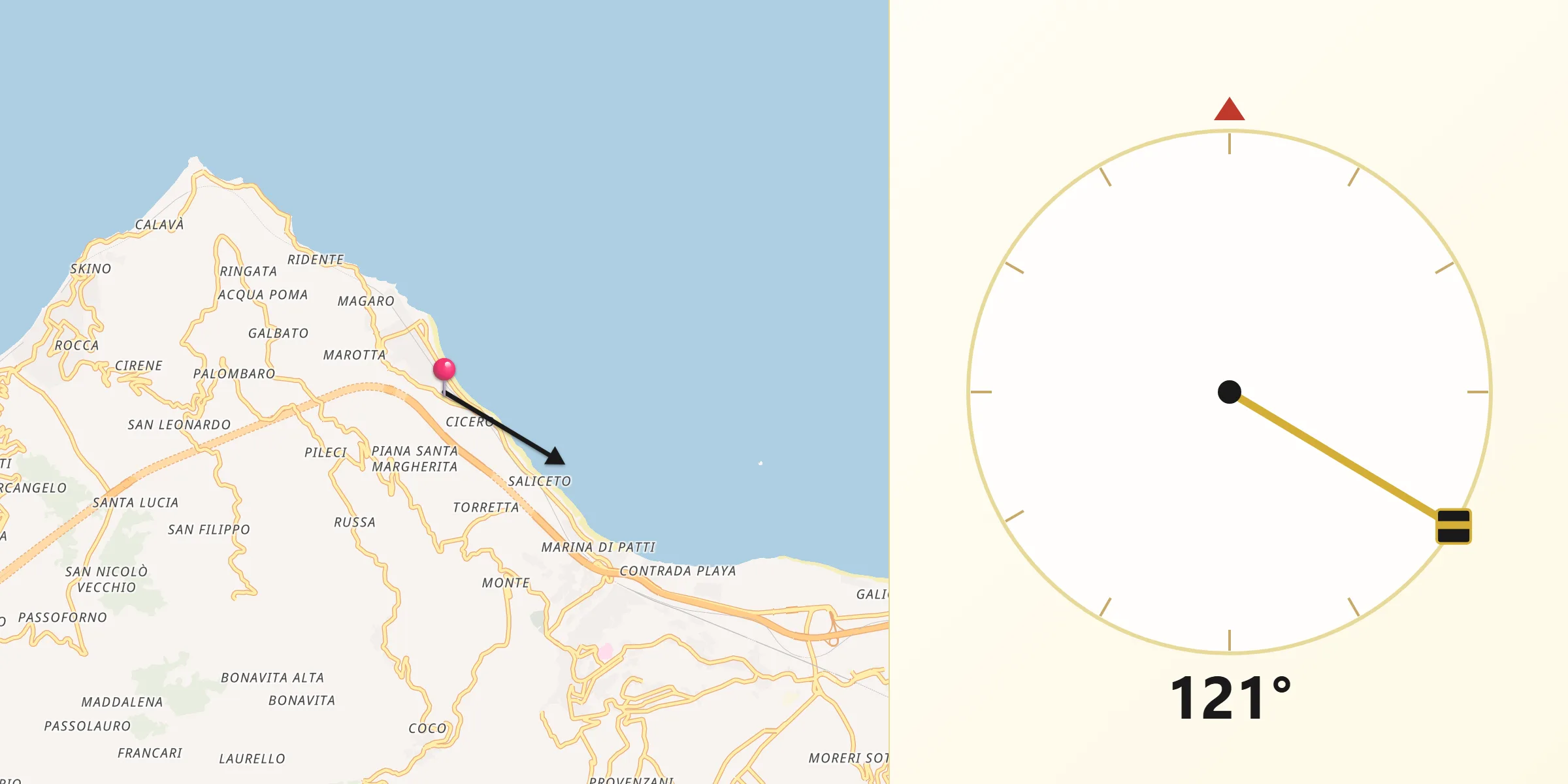 Direzione della Qibla da San Giorgio