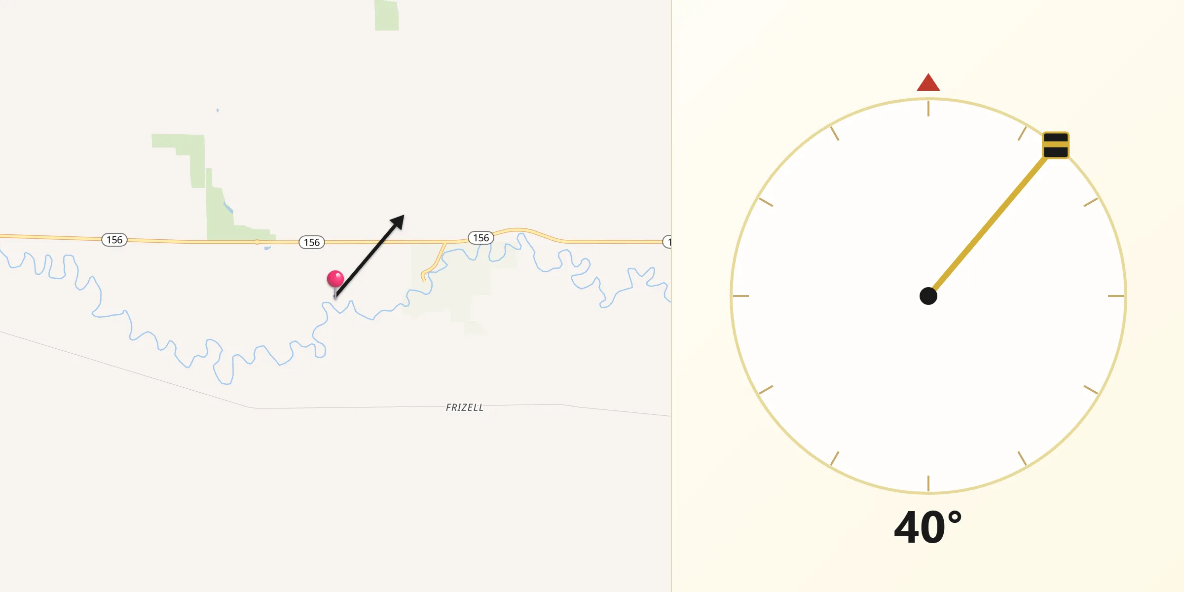 Qibla Direction from Pawnee County