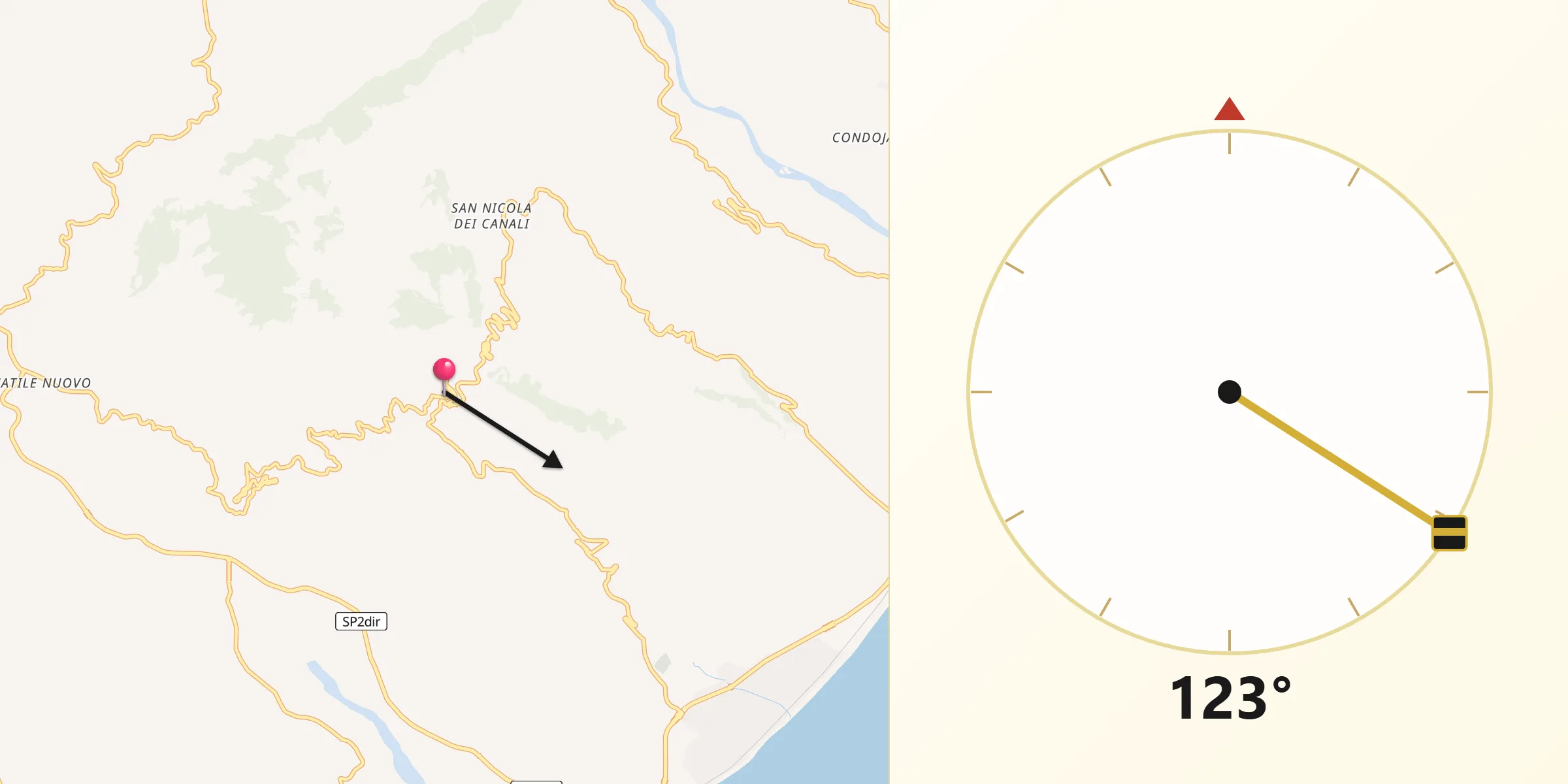 Direzione della Qibla da Benestare