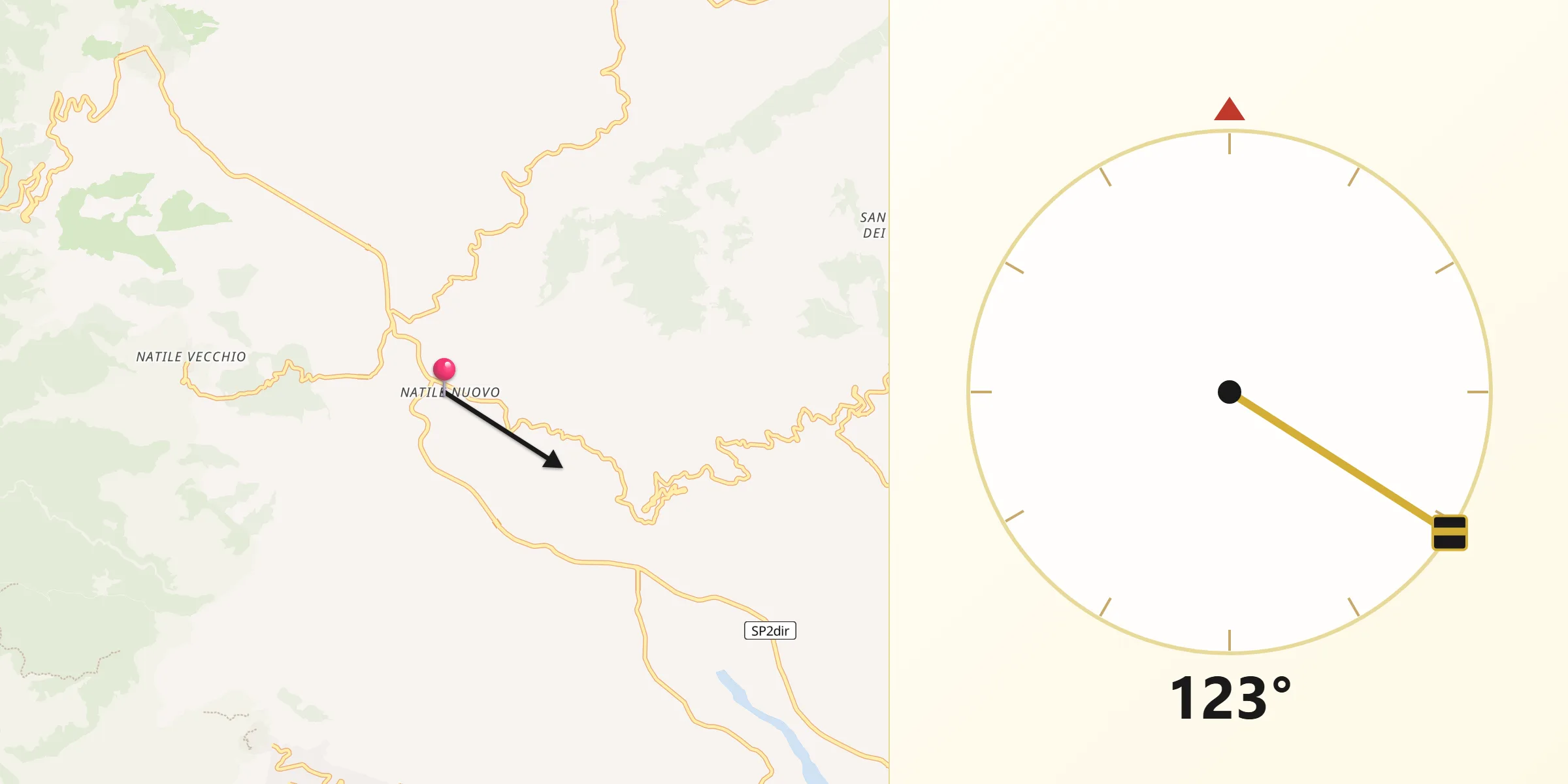 Direzione della Qibla da Natile Nuovo