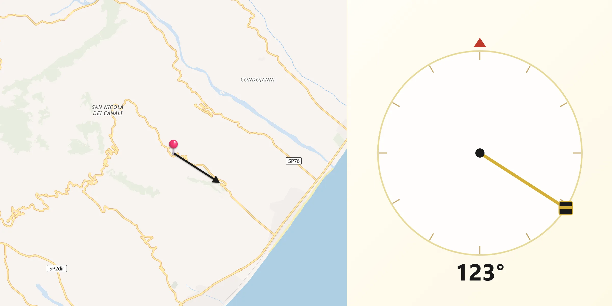Direzione della Qibla da Ardore