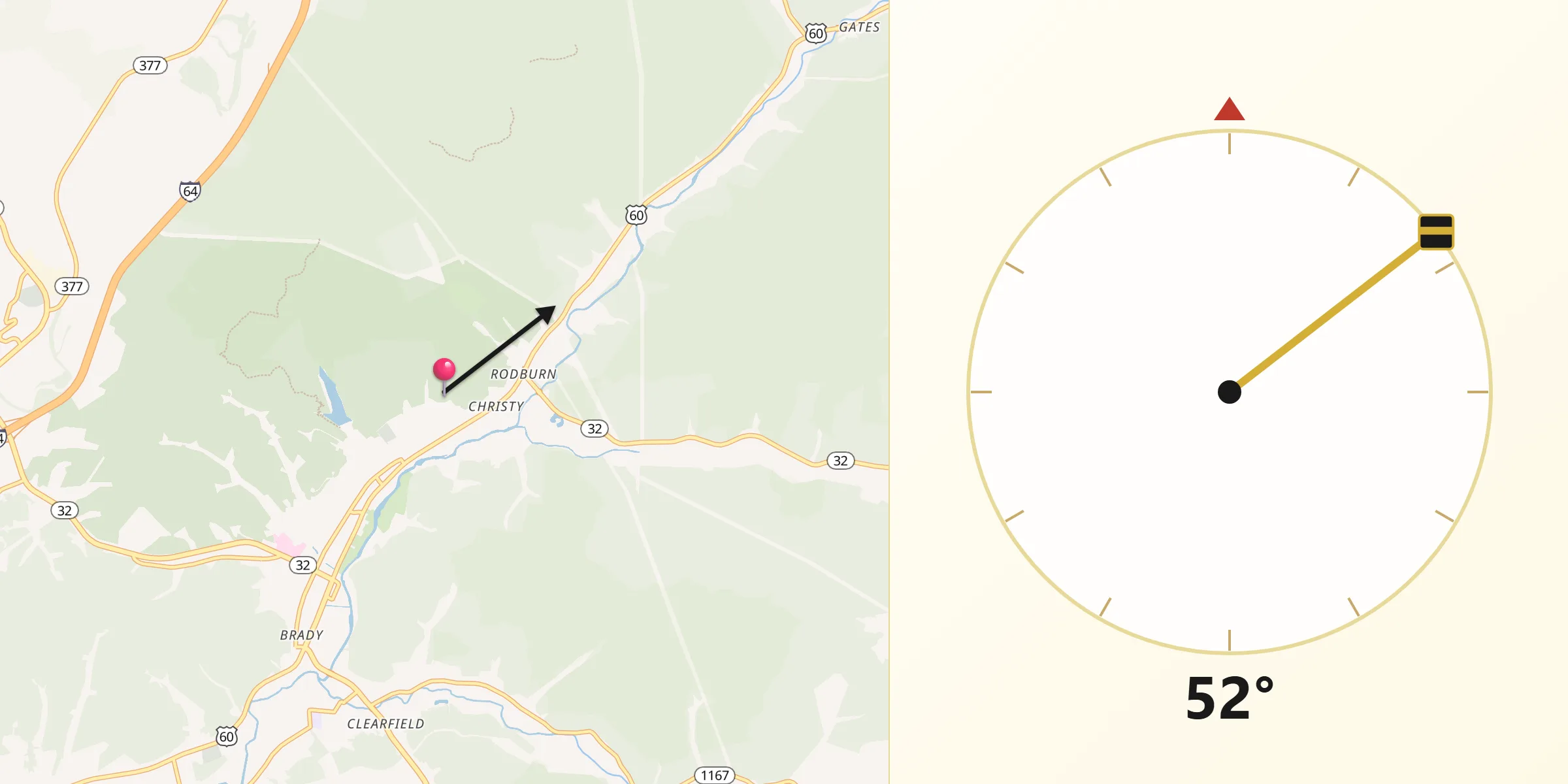 Qibla Direction from Rowan