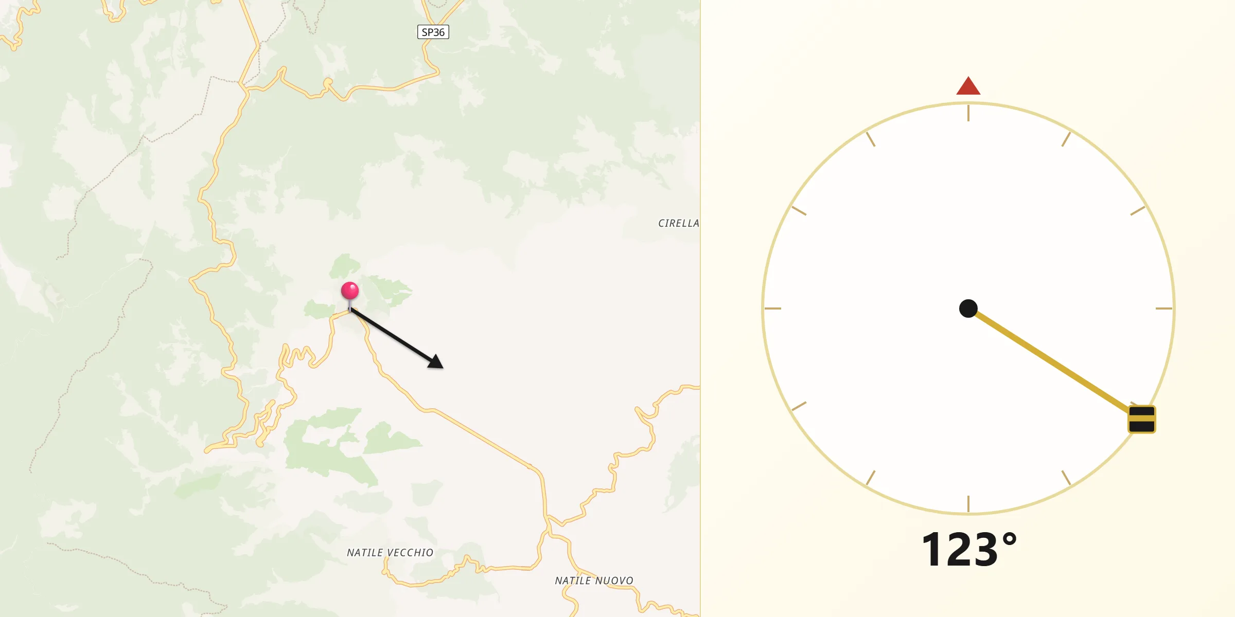 Direzione della Qibla da Platì