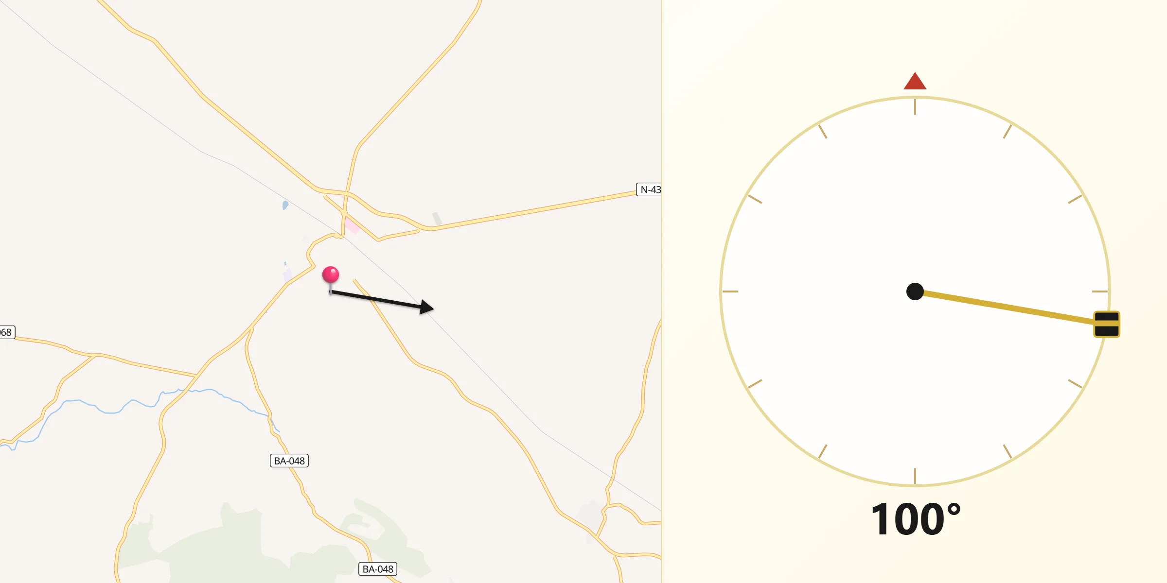 Dirección de la Qibla desde Llerena