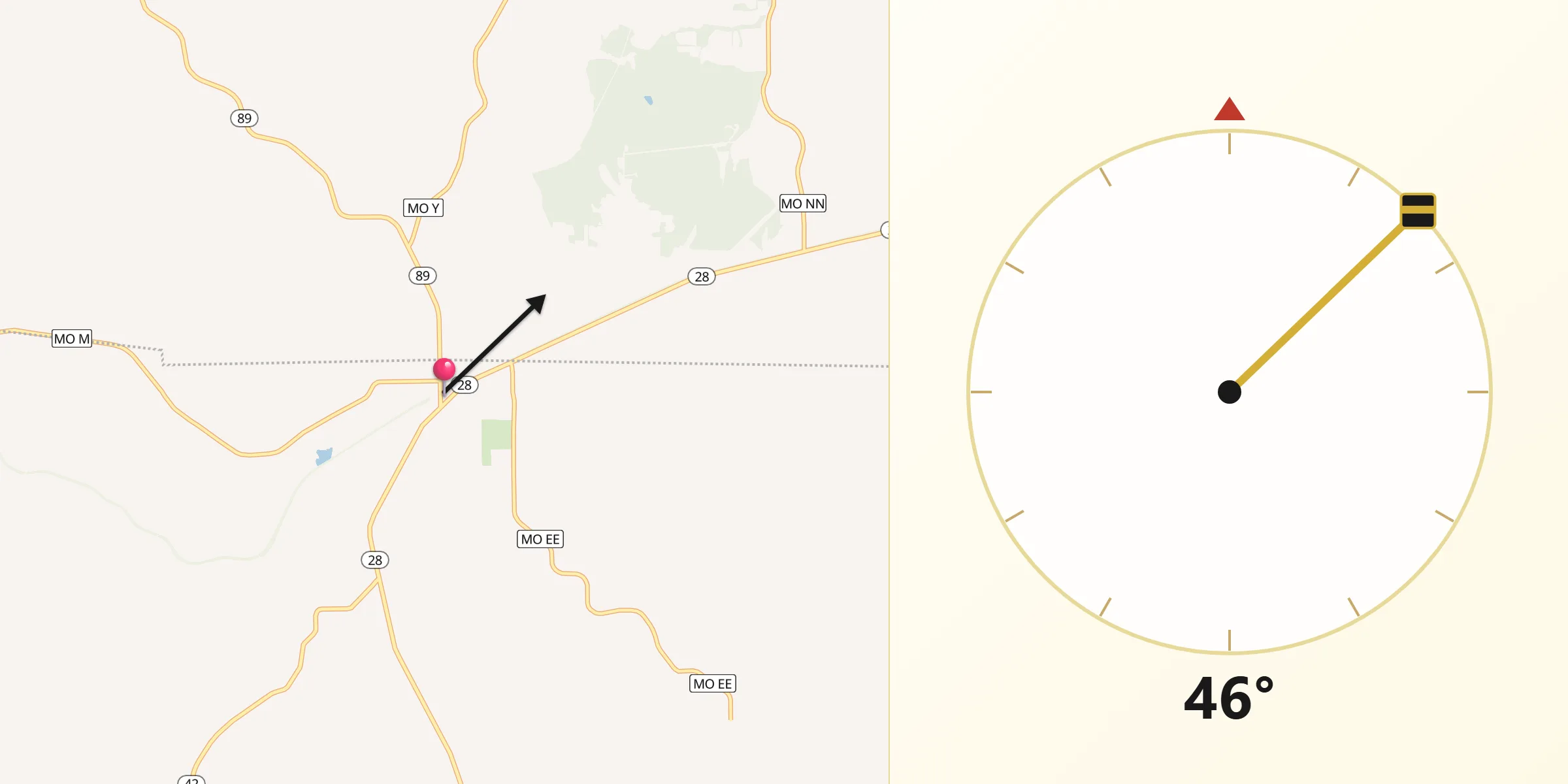 Qibla Direction from Belle