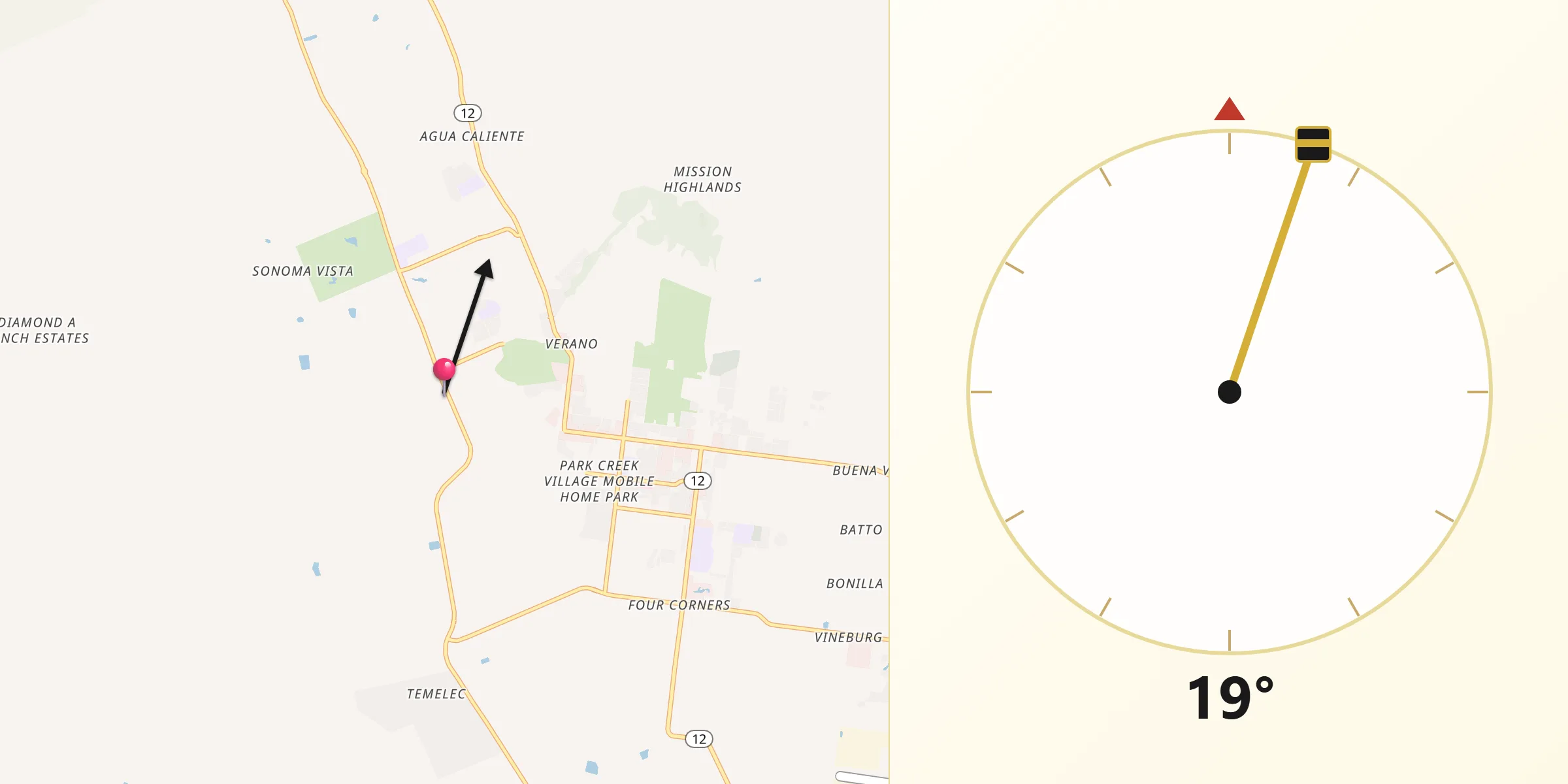 Qibla Direction from El Verano