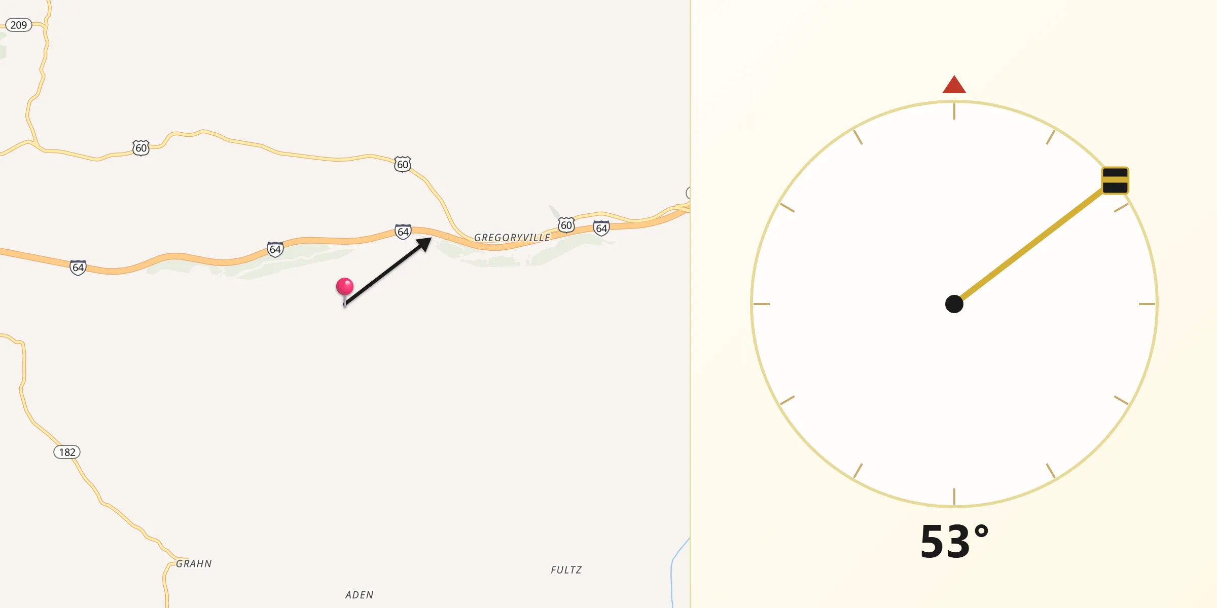 Qibla Direction from Carter