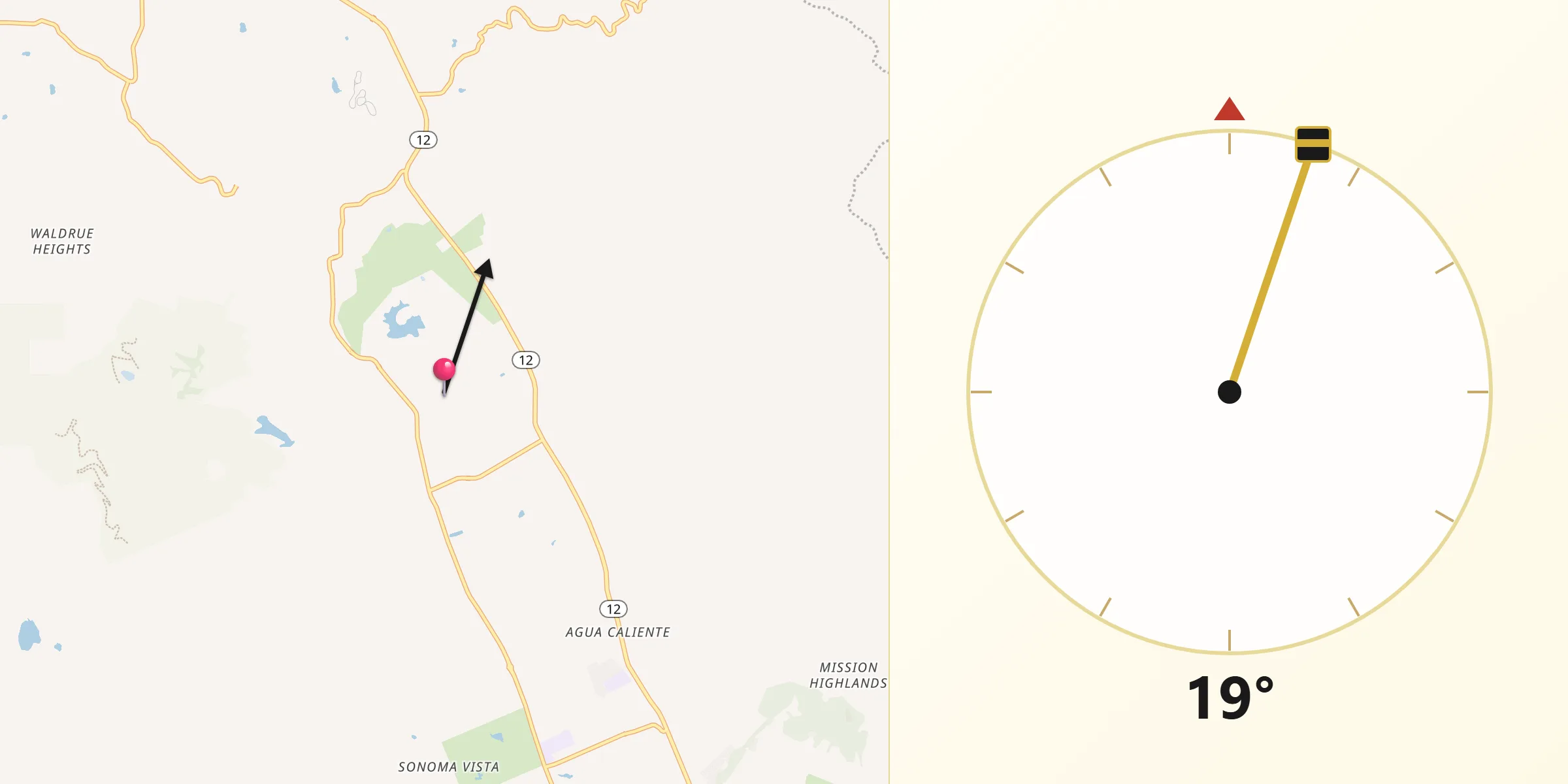 Qibla Direction from Eldridge