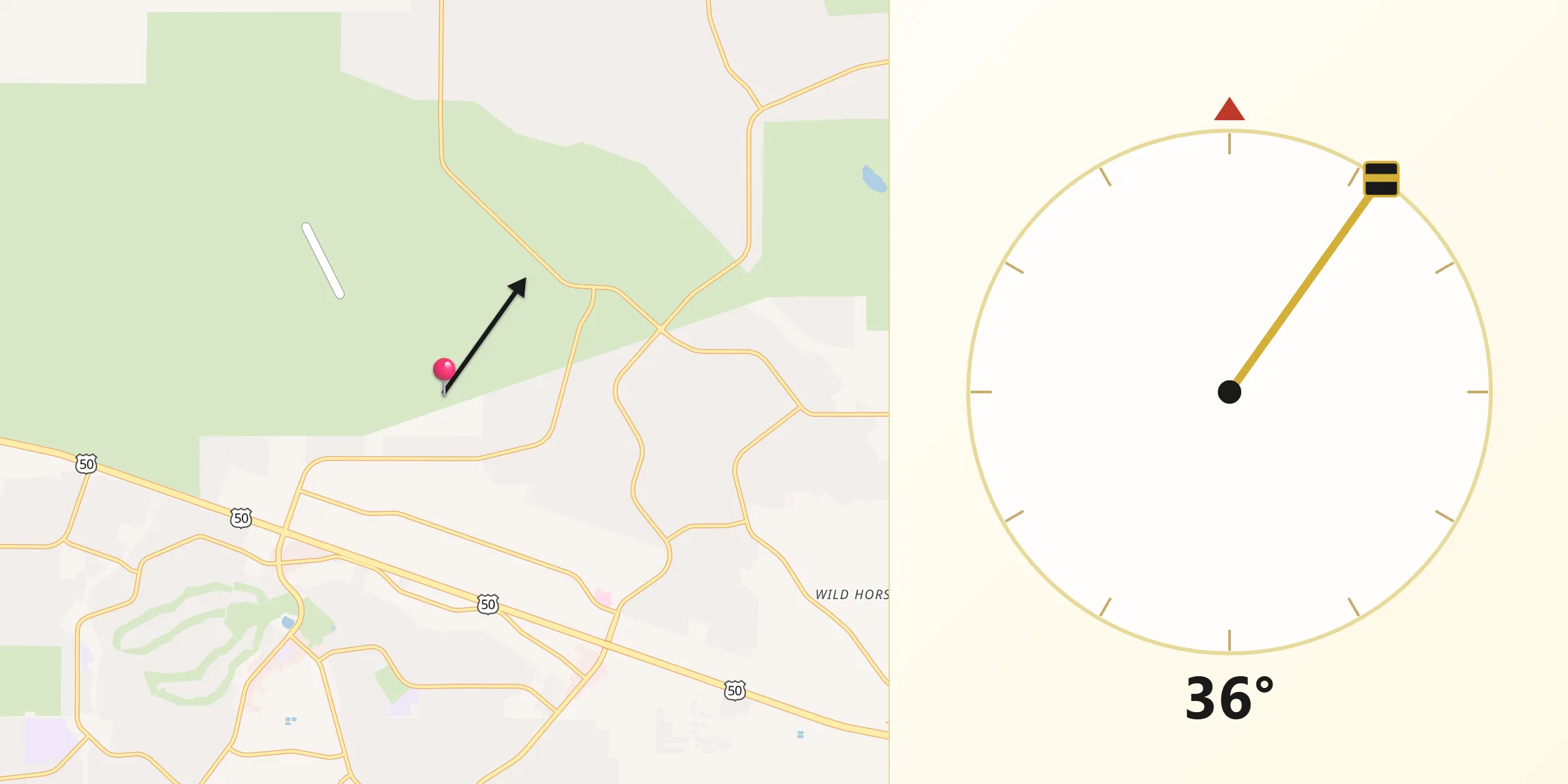 Qibla Direction from Pueblo West