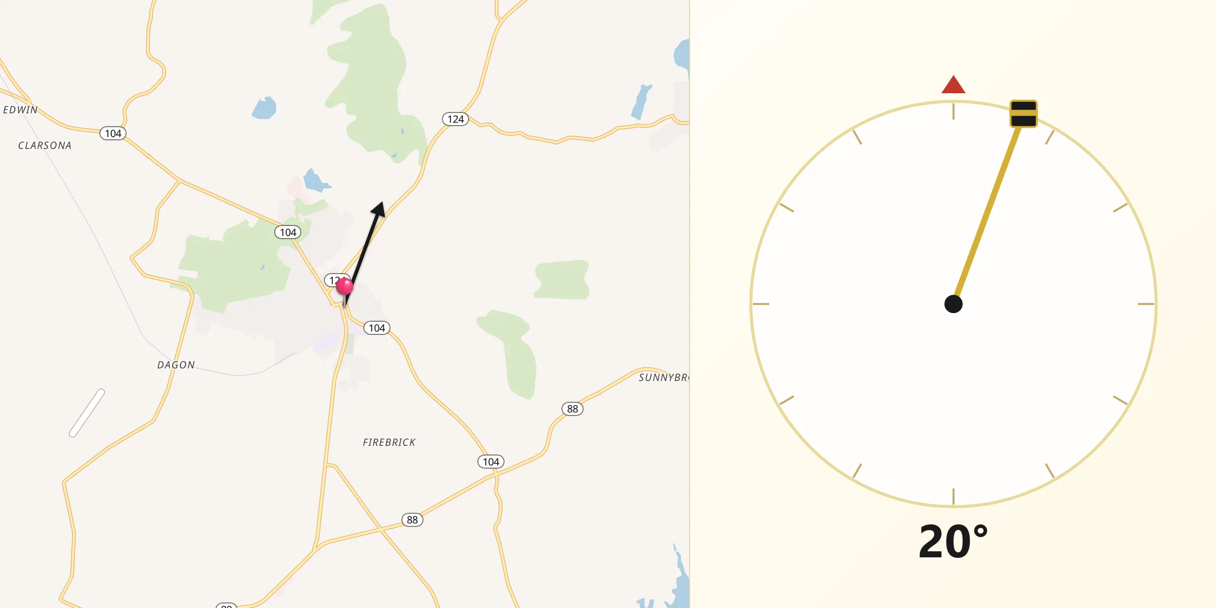 Qibla Direction from Ione
