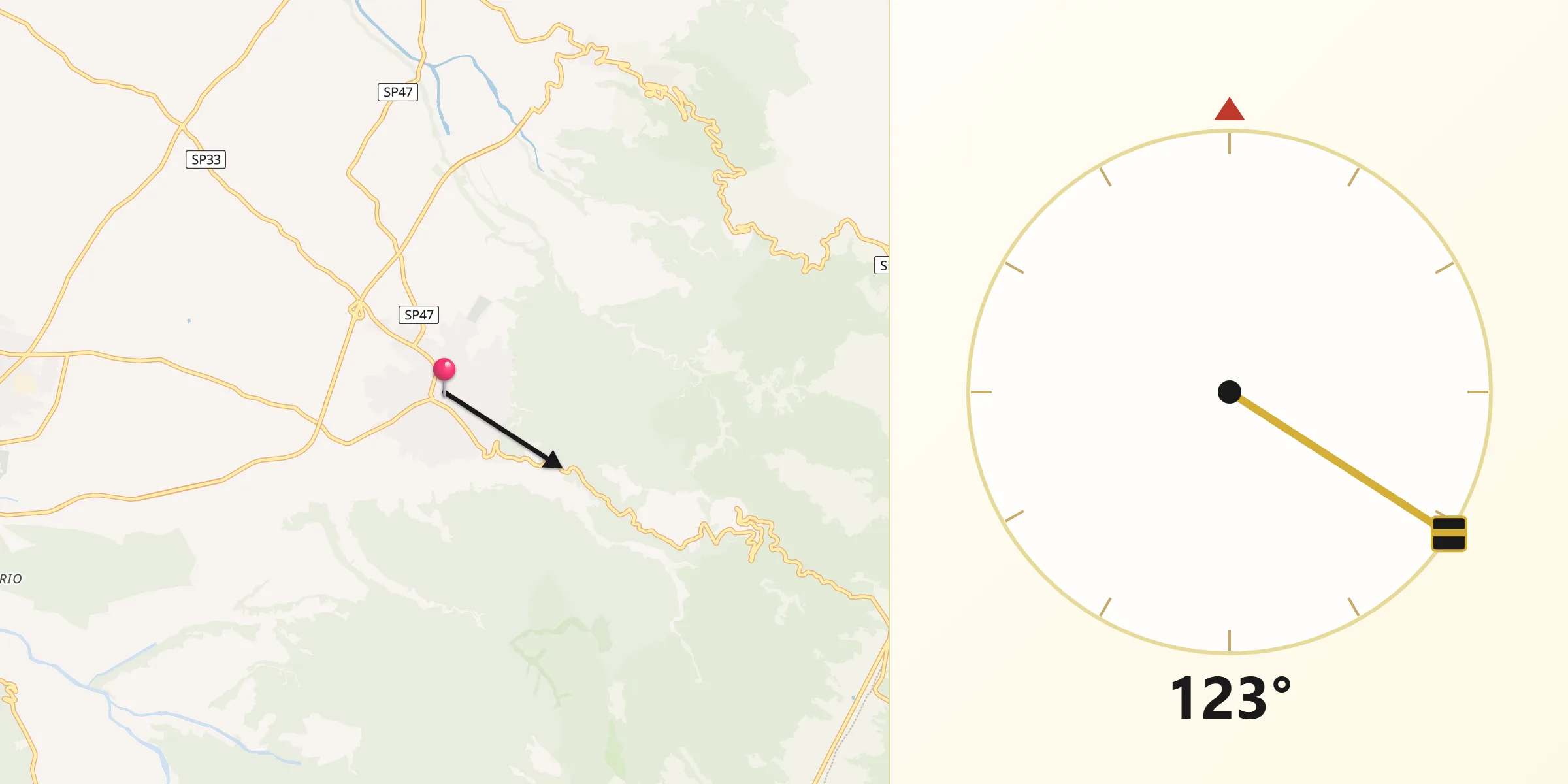 Direzione della Qibla da Cittanova