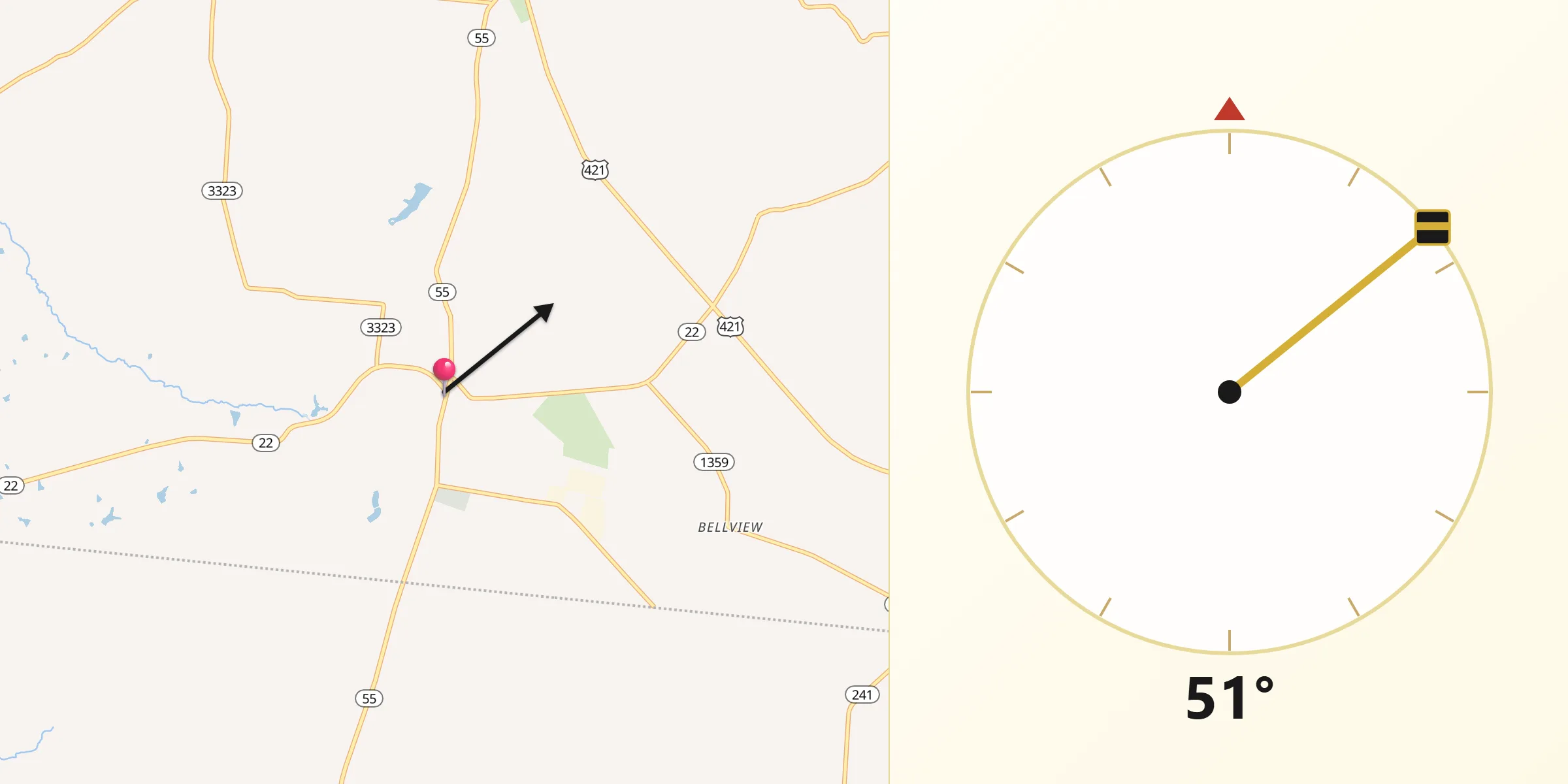 Qibla Direction from Eminence