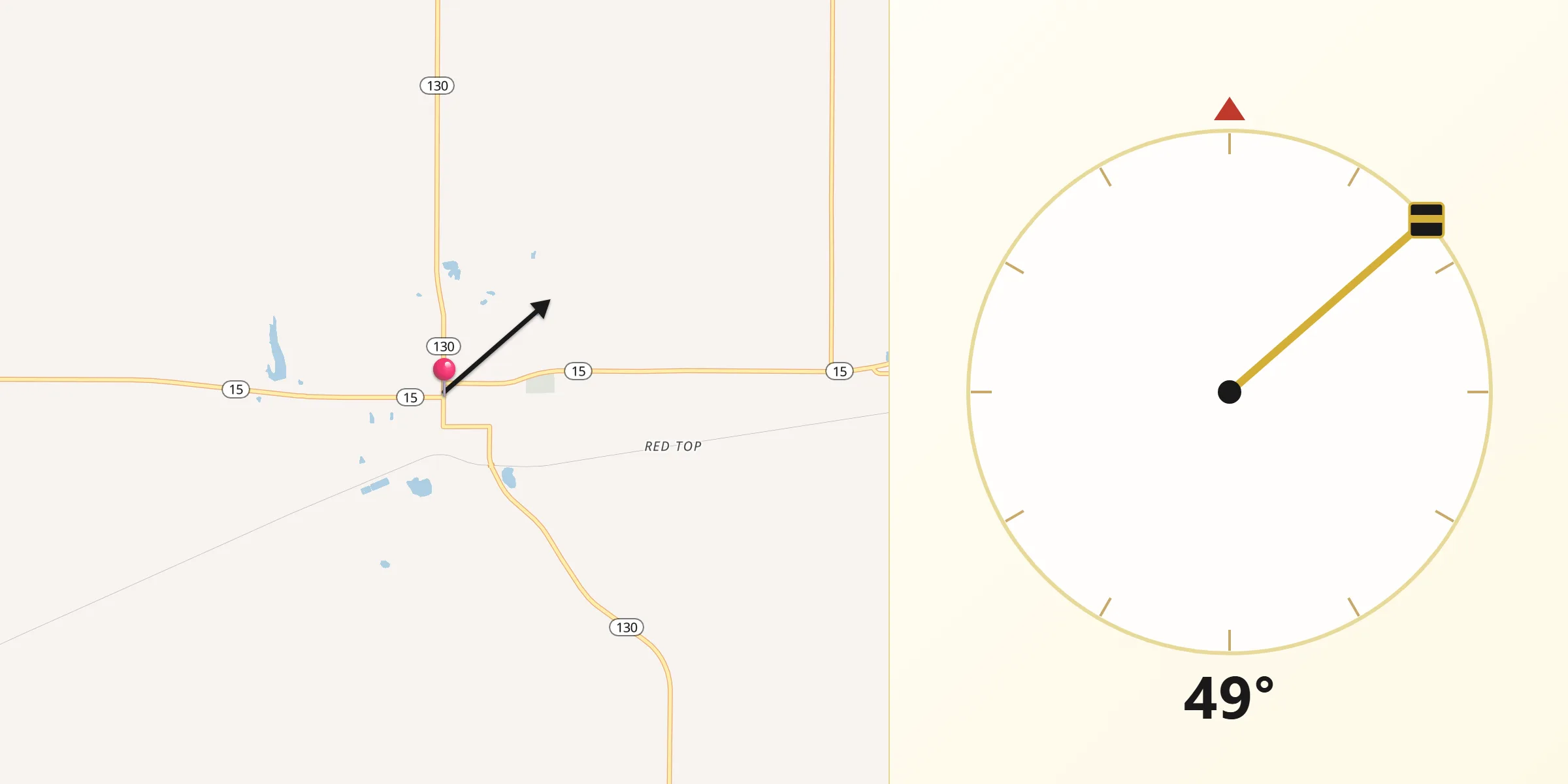 Qibla Direction from Albion