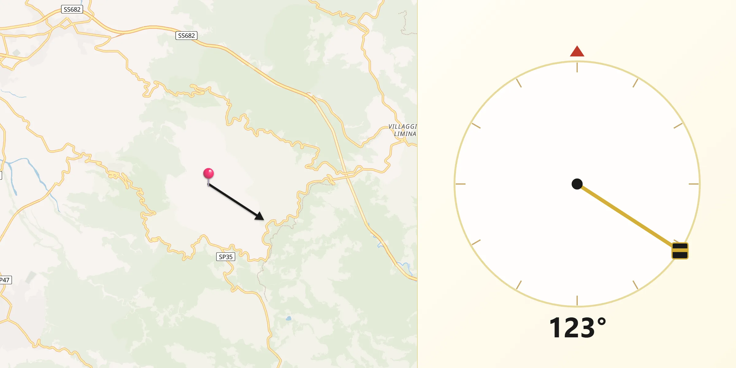 Direzione della Qibla da Amato