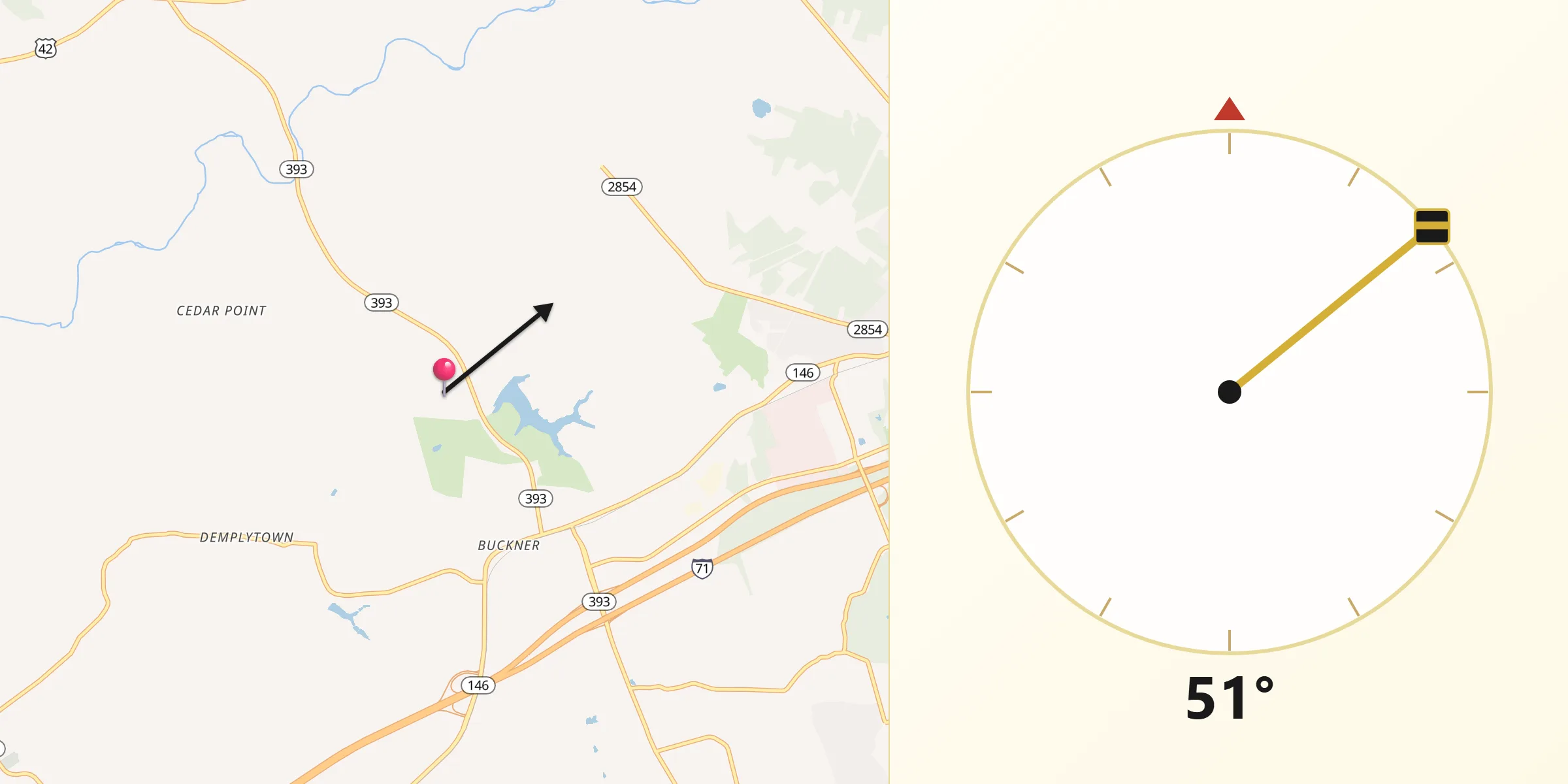 Qibla Direction from Oldham