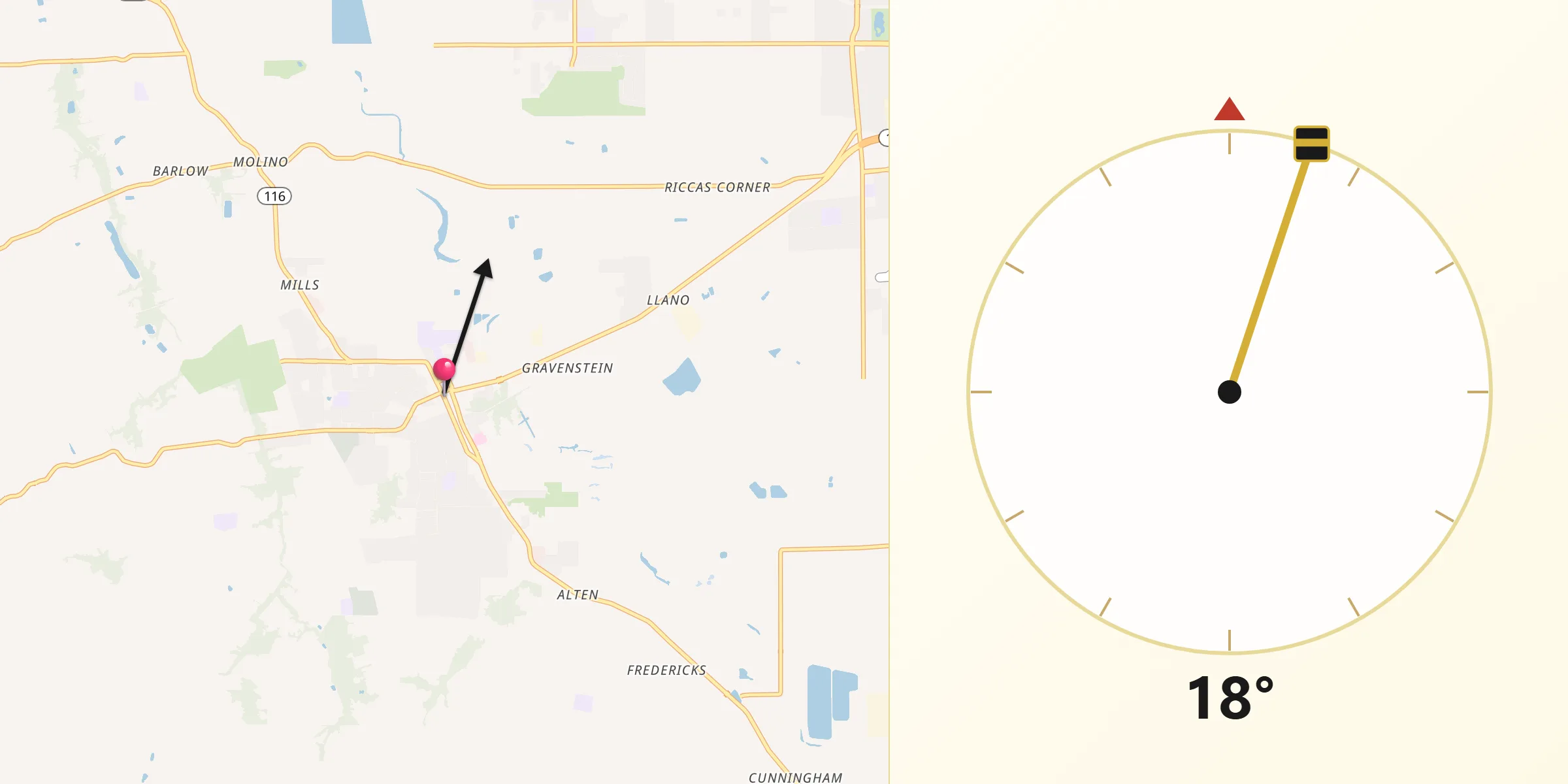 Qibla Direction from Sebastopol