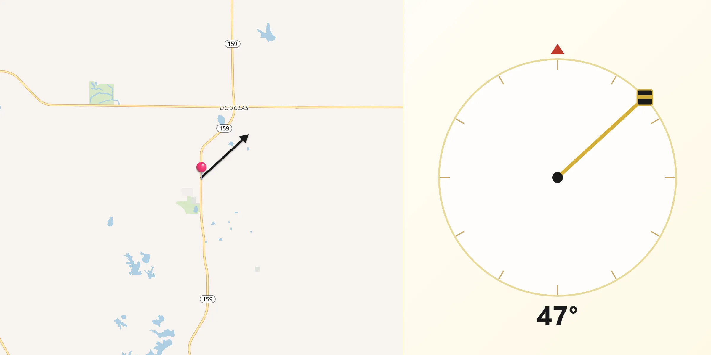 Qibla Direction from Smithton