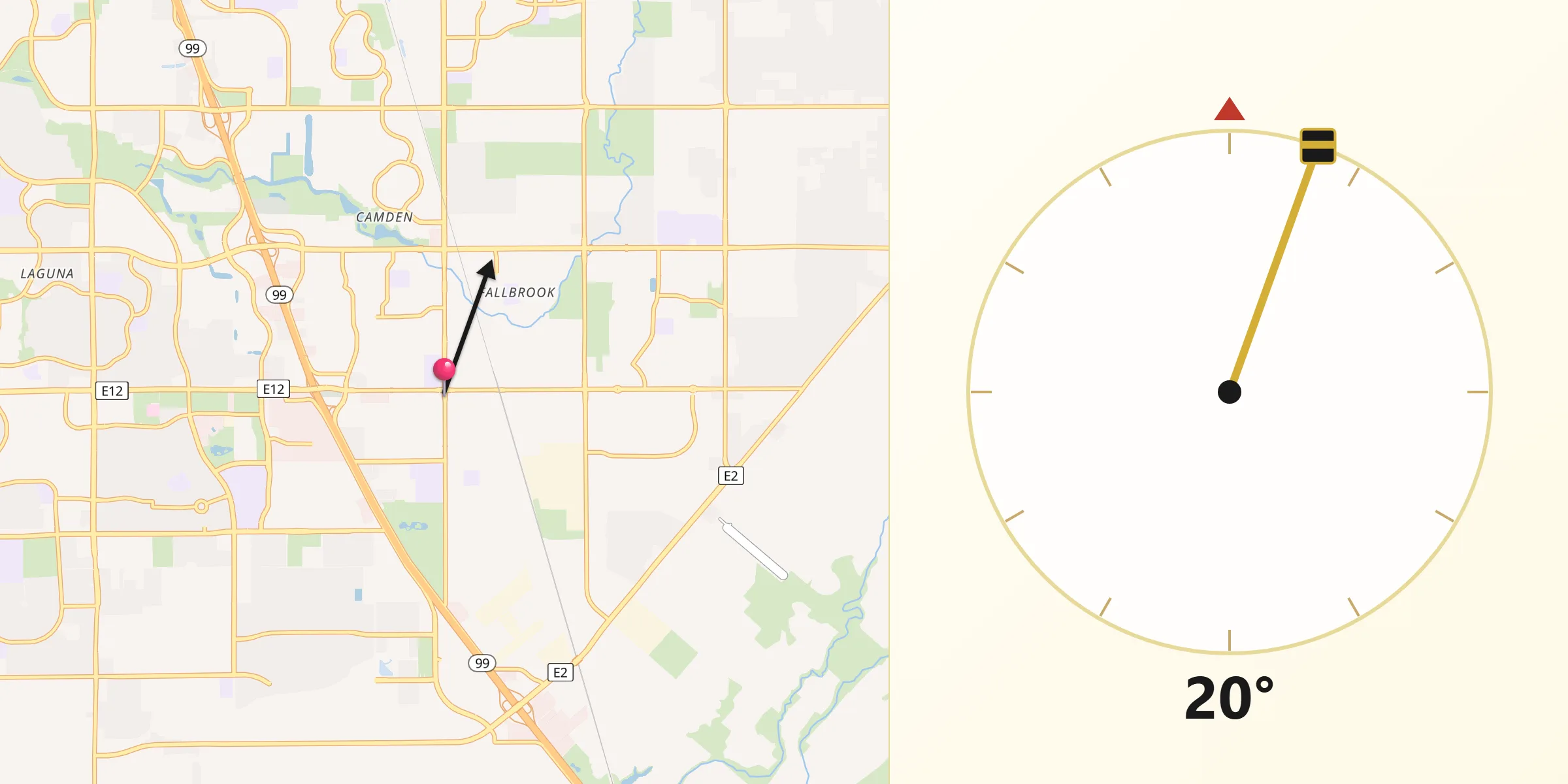 Qibla Direction from Elk Grove