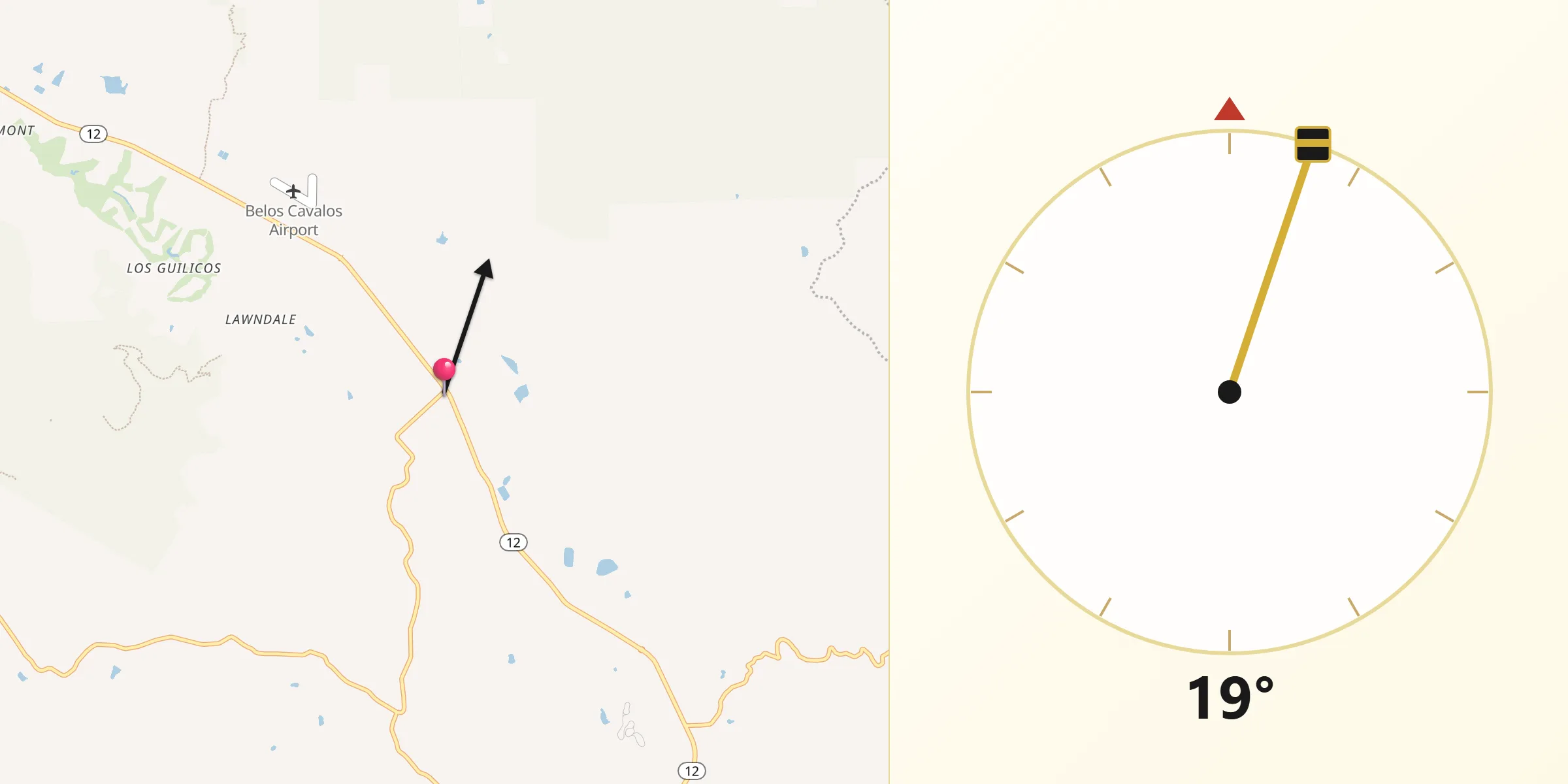 Qibla Direction from Kenwood