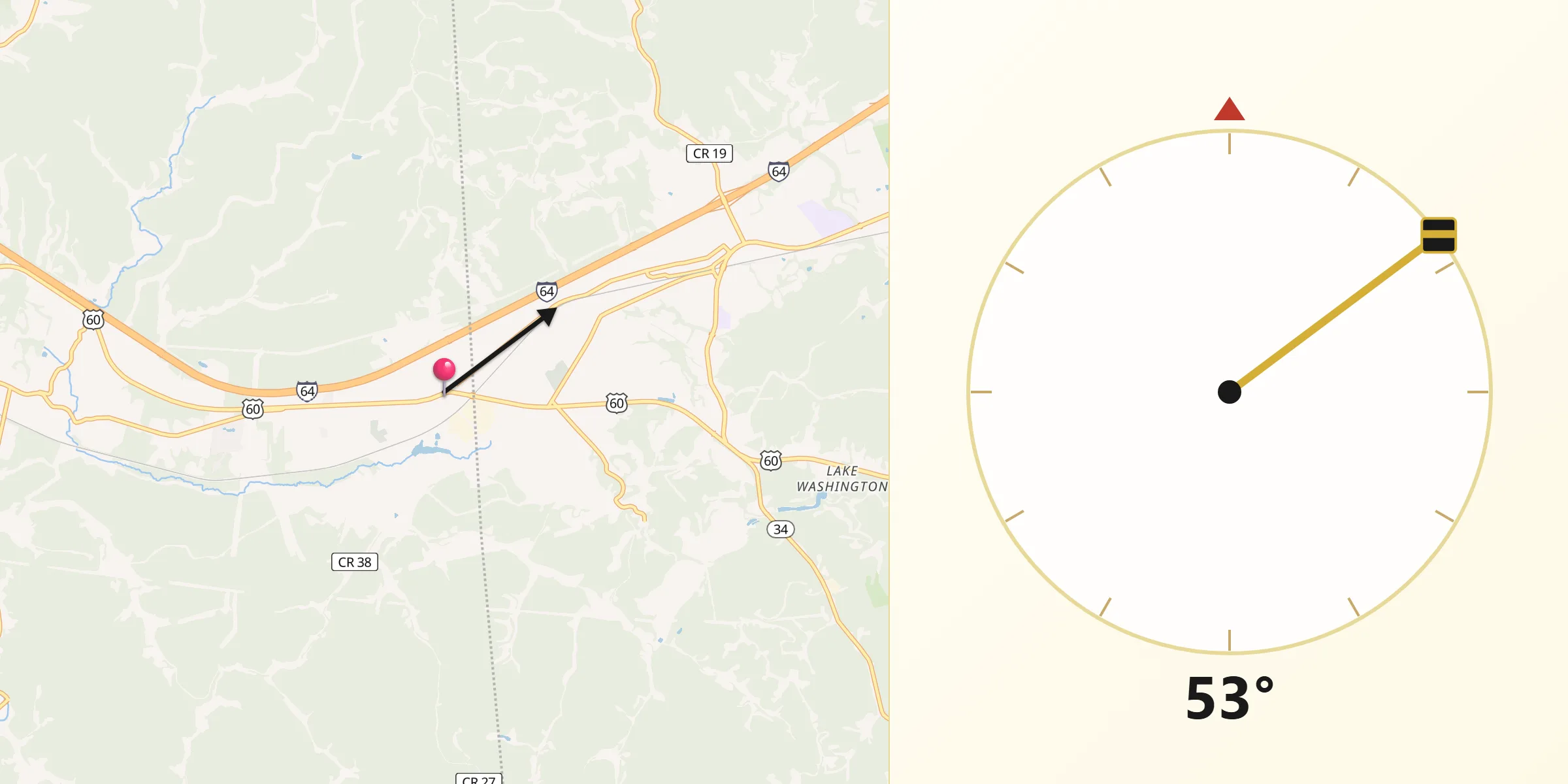 Qibla Direction from Culloden