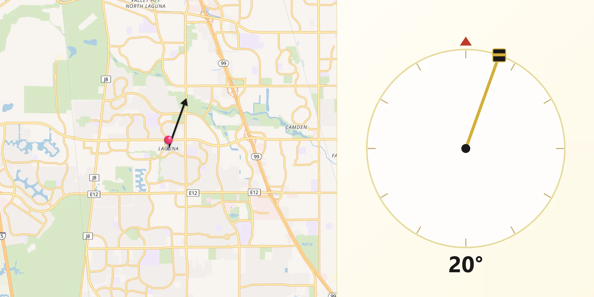 Qibla Direction from Laguna