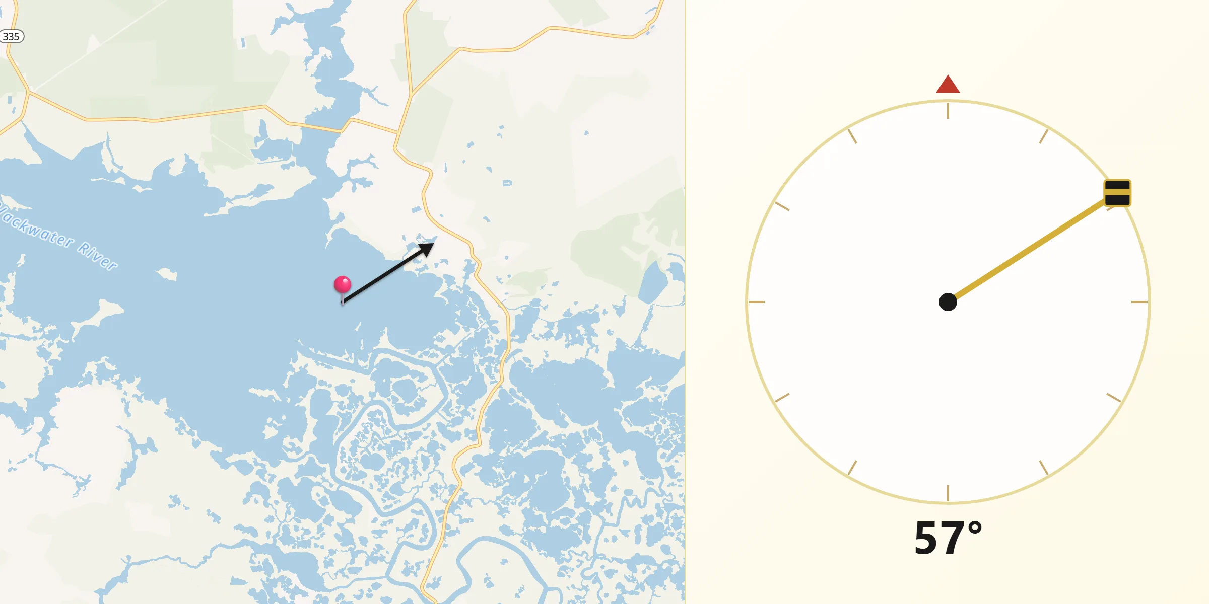 Qibla Direction from Dorchester