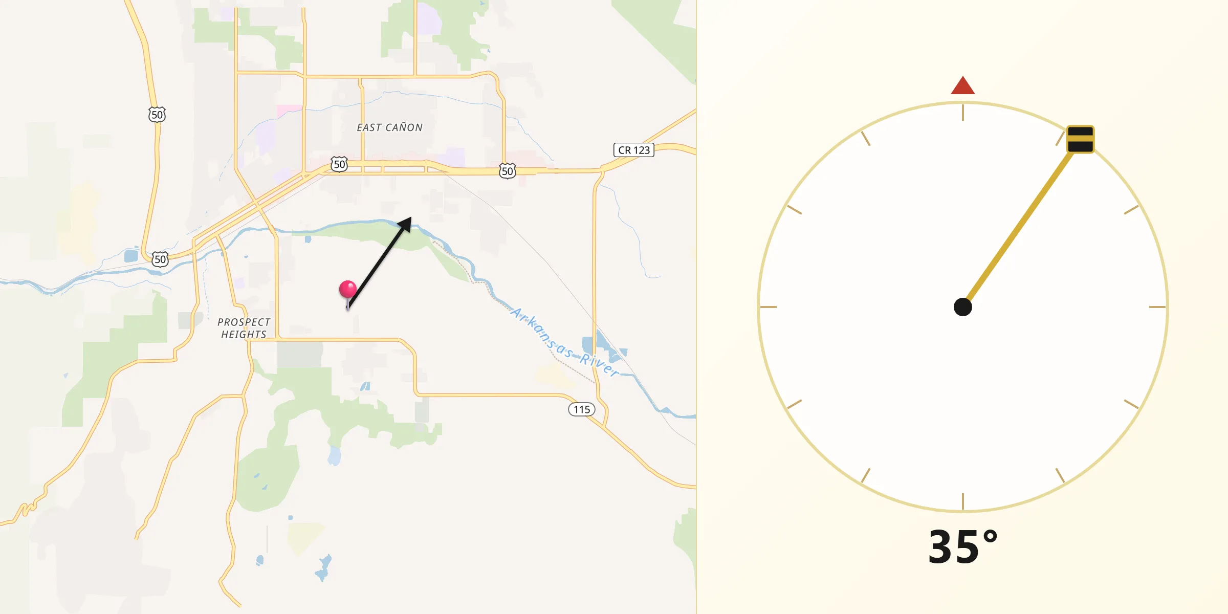 Qibla Direction from Lincoln Park