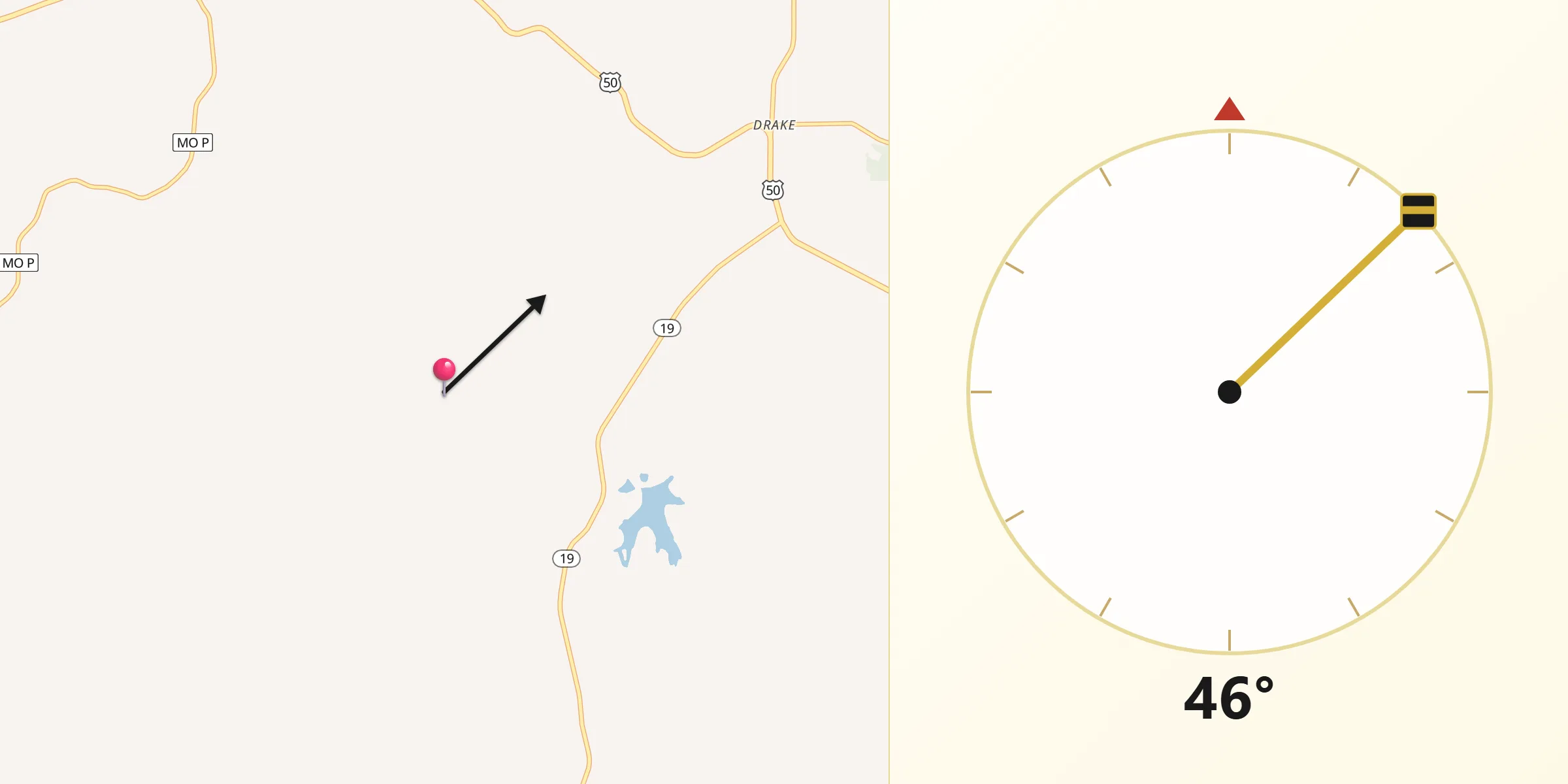 Qibla Direction from Gasconade