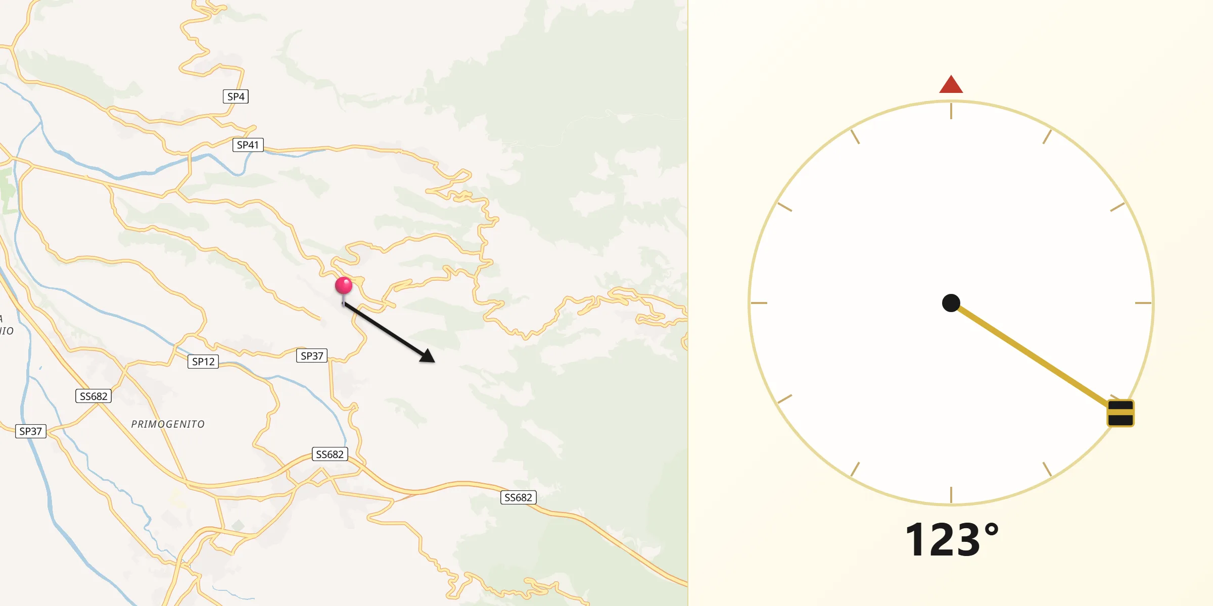 Direzione della Qibla da Maropati