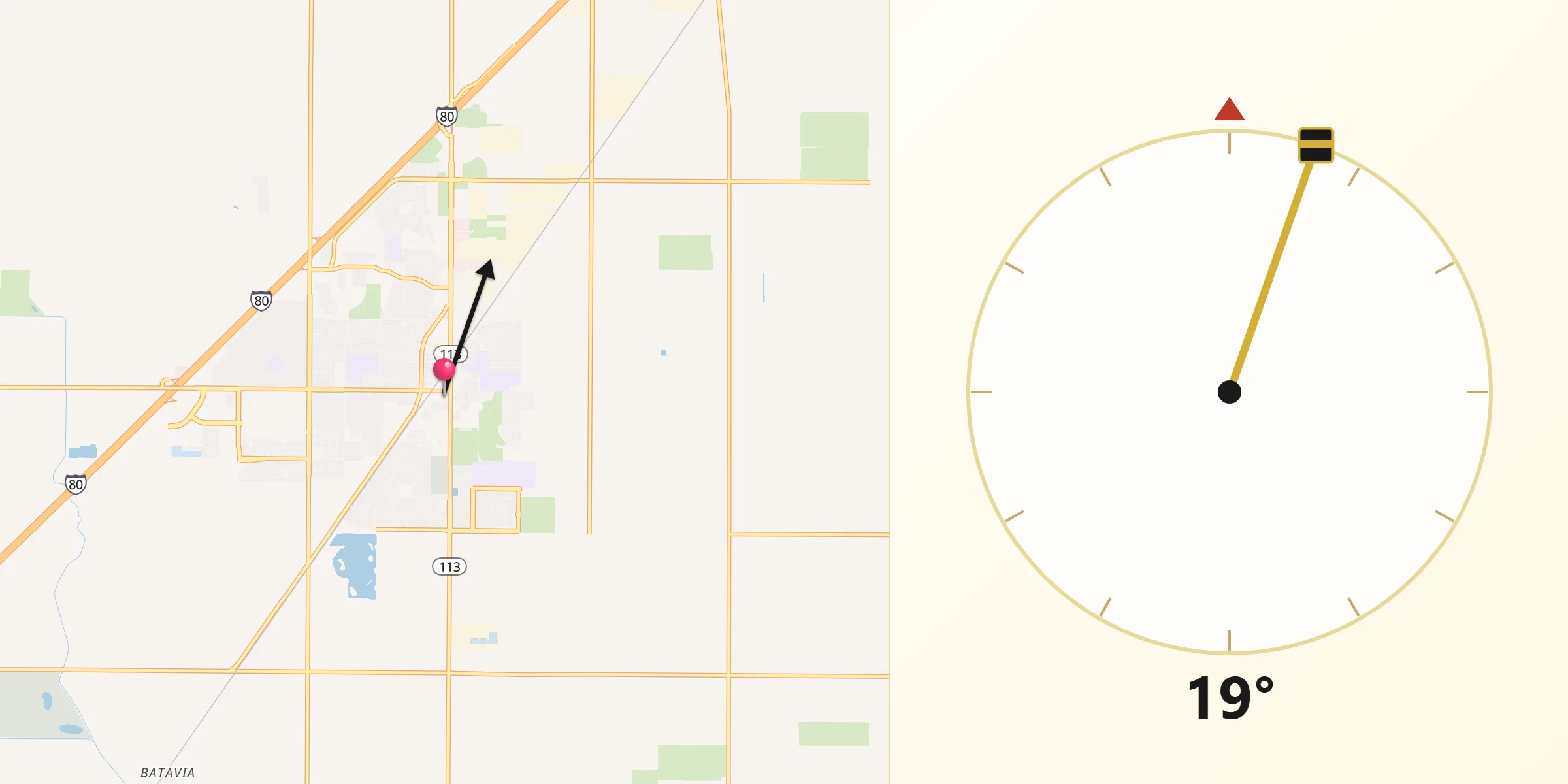 Qibla Direction from Dixon