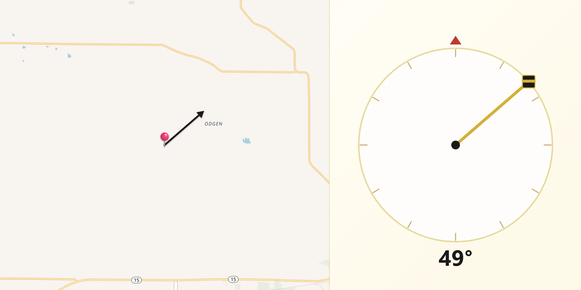 Qibla Direction from Wabash County