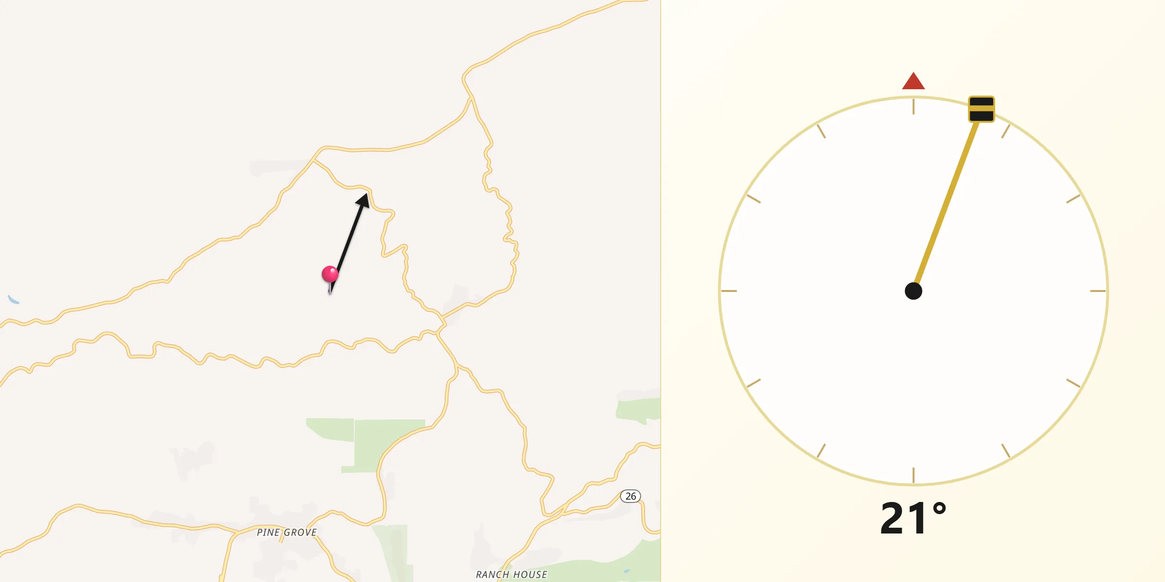 Qibla Direction from Amador