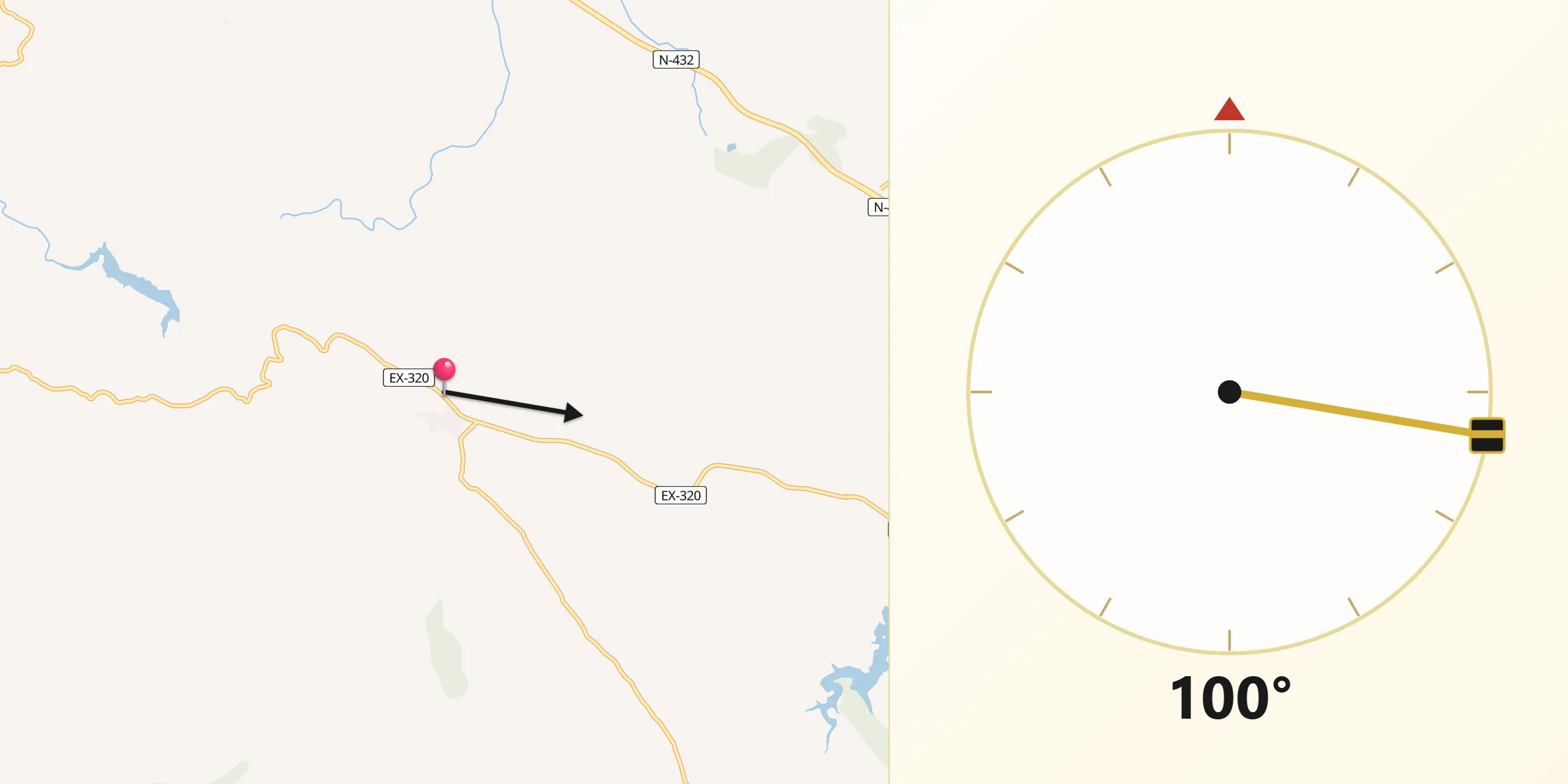Dirección de la Qibla desde La Lapa