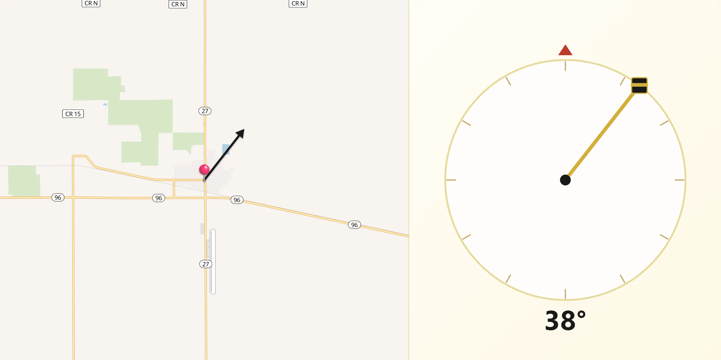 Qibla Direction from Tribune