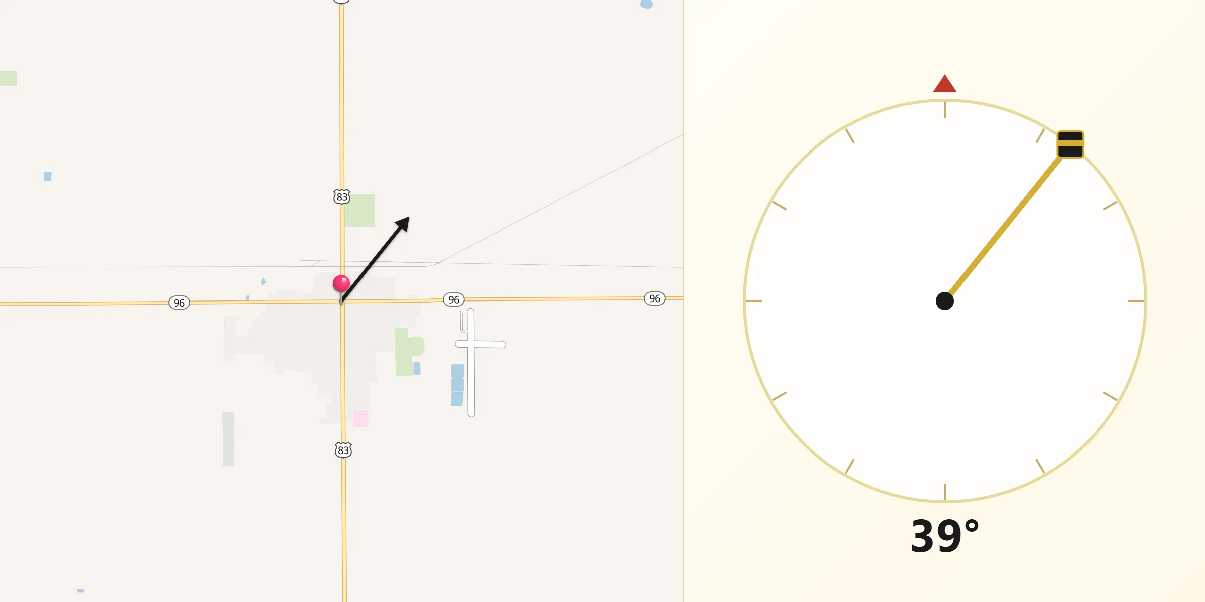 Qibla Direction from Scott City