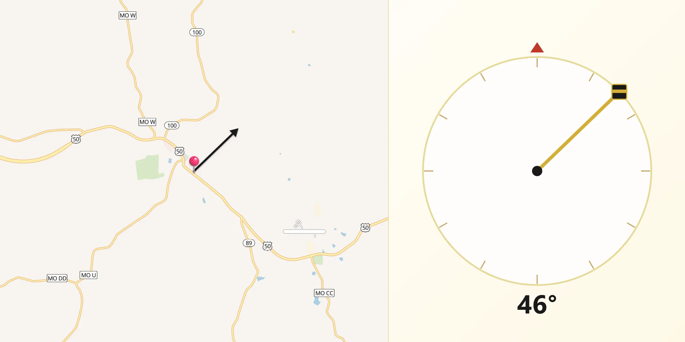 Qibla Direction from Linn