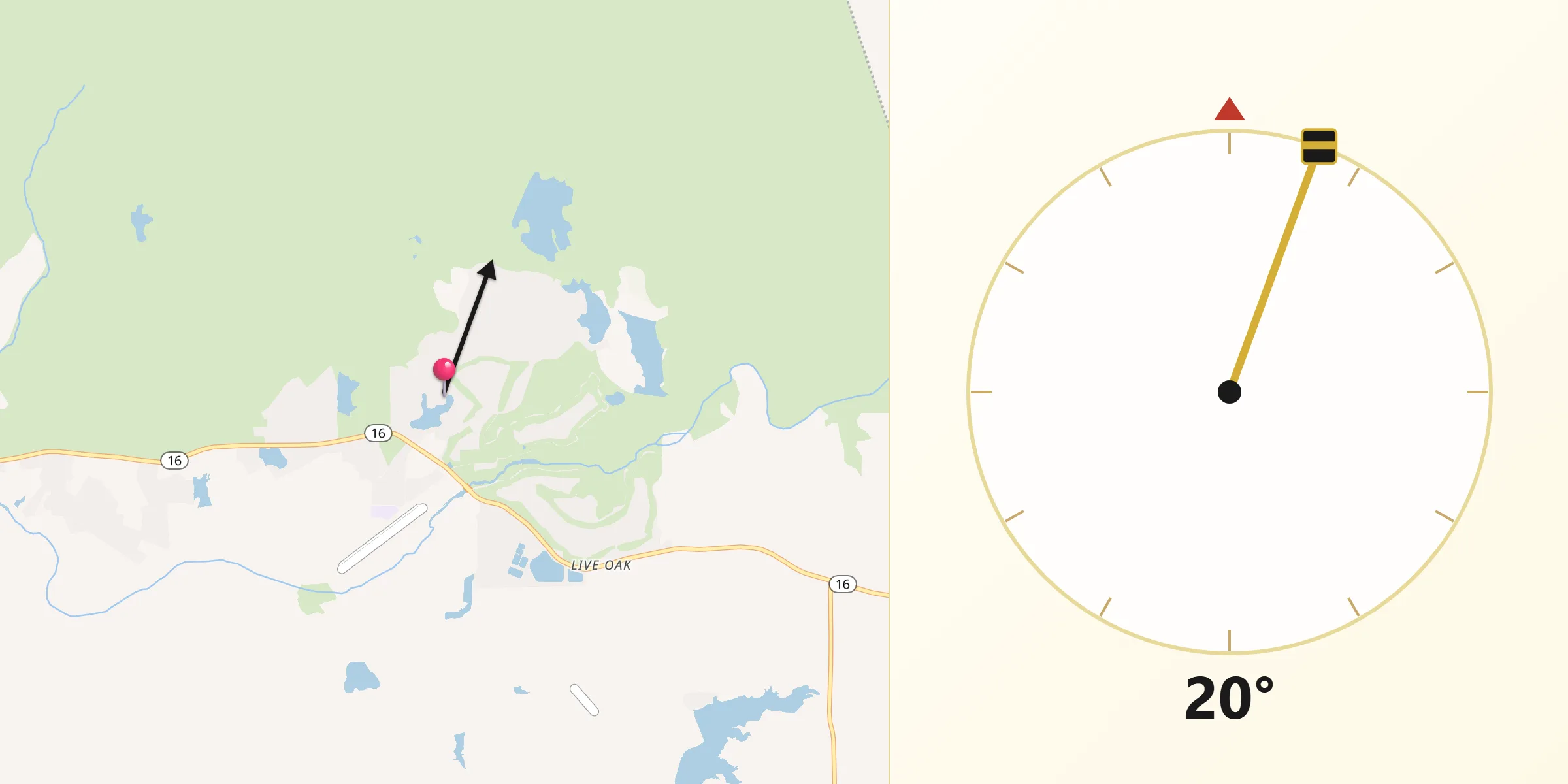Qibla Direction from Rancho Murieta