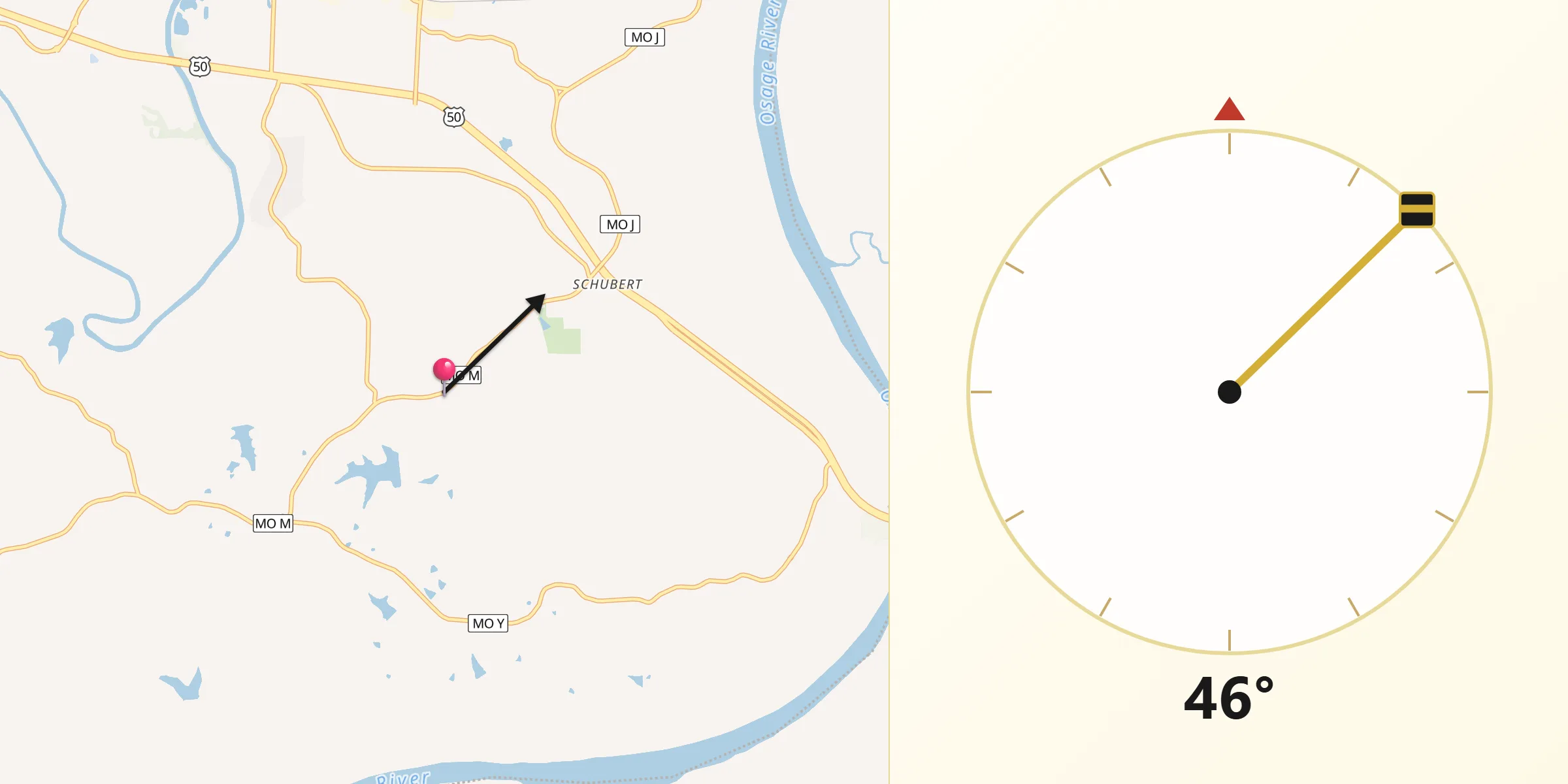 Qibla Direction from Taos