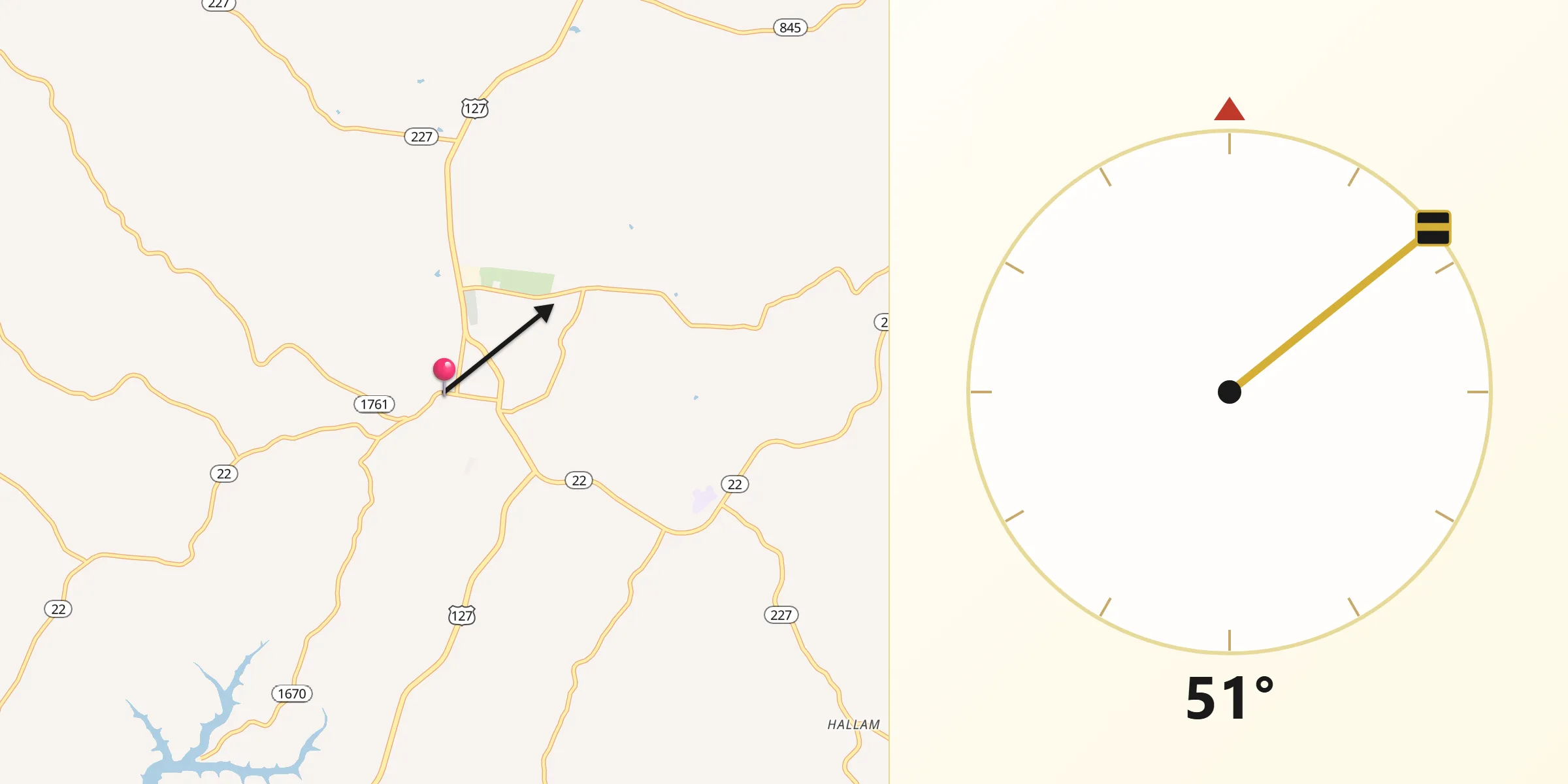 Qibla Direction from Owenton