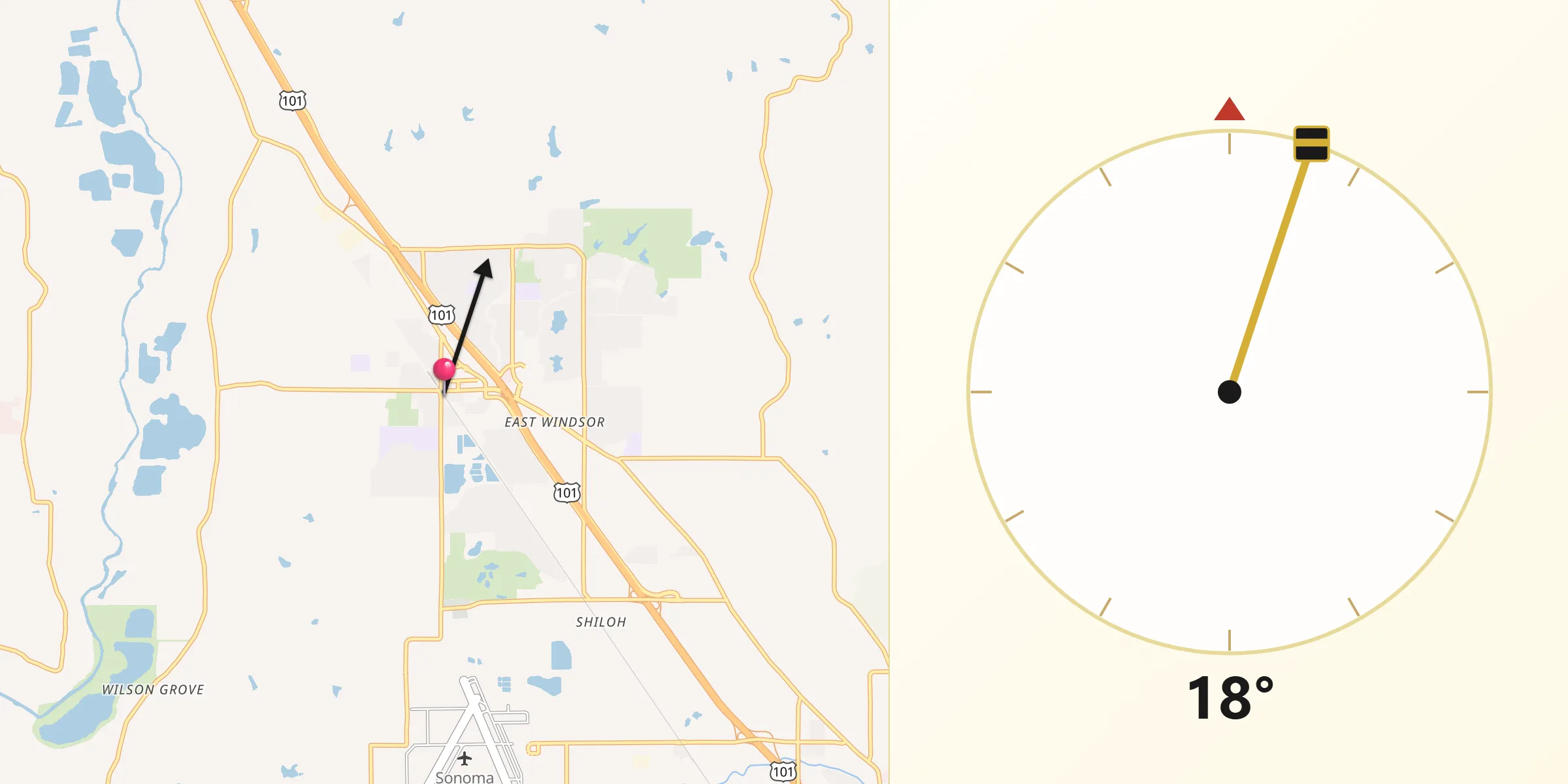 Qibla Direction from Windsor
