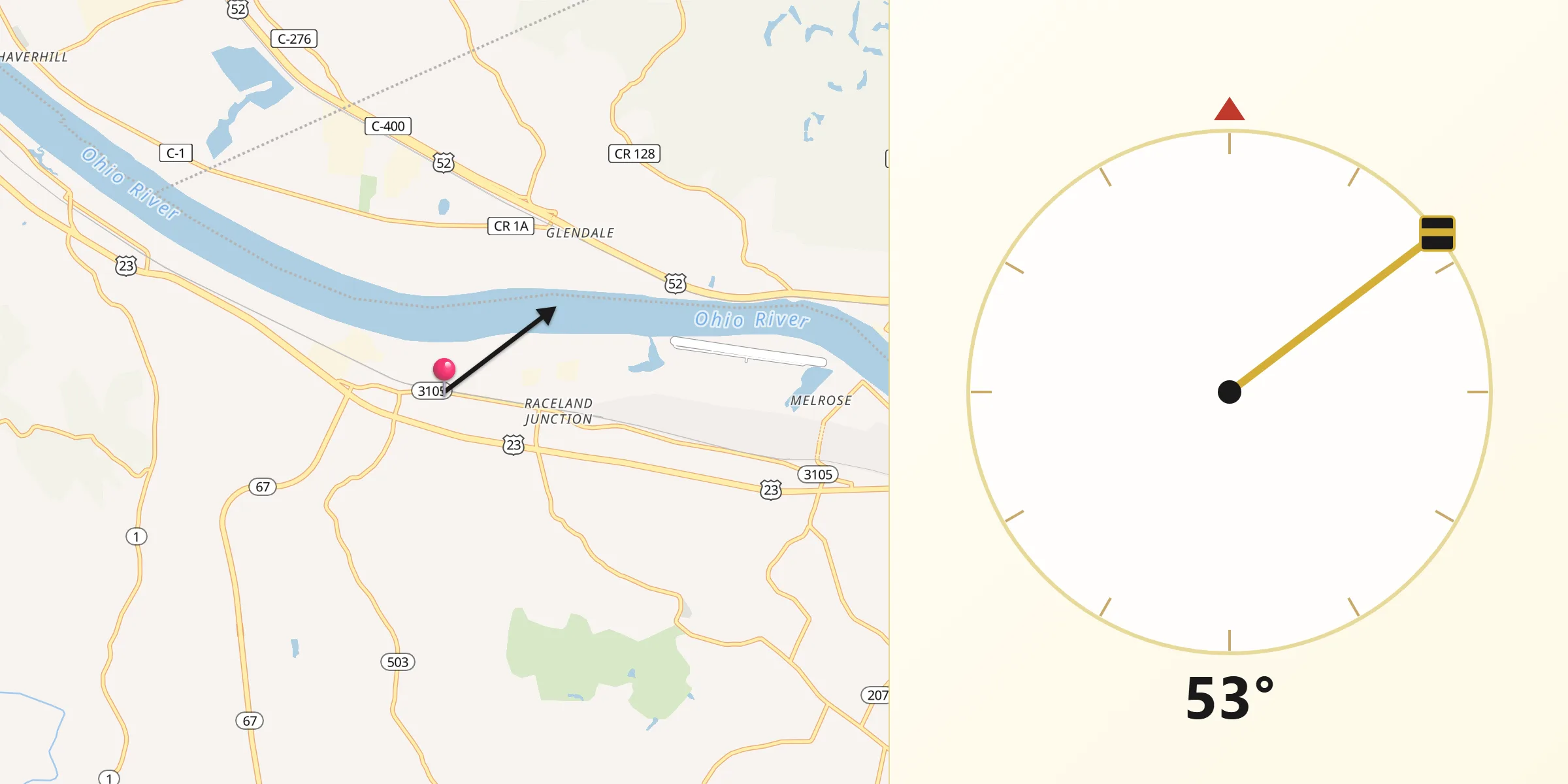 Qibla Direction from Wurtland